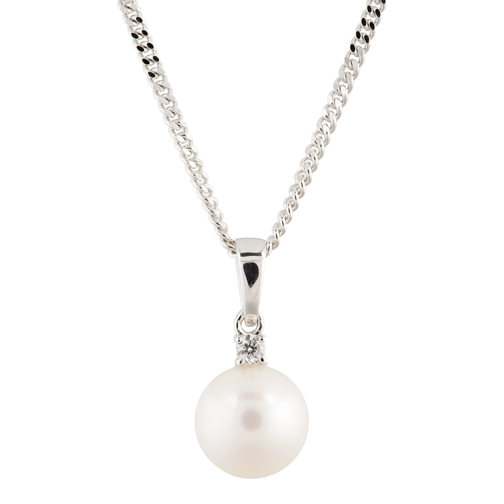 Hvid 14kt Gulds Vedhæng Fvkp 035 - Siersbøl Halskæder