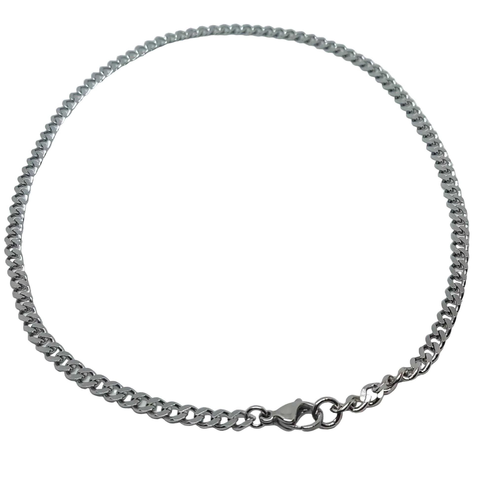 Sølv Halskæde Panser Facet Kæde Stål - Blt Halskæder  - 05740034065105
