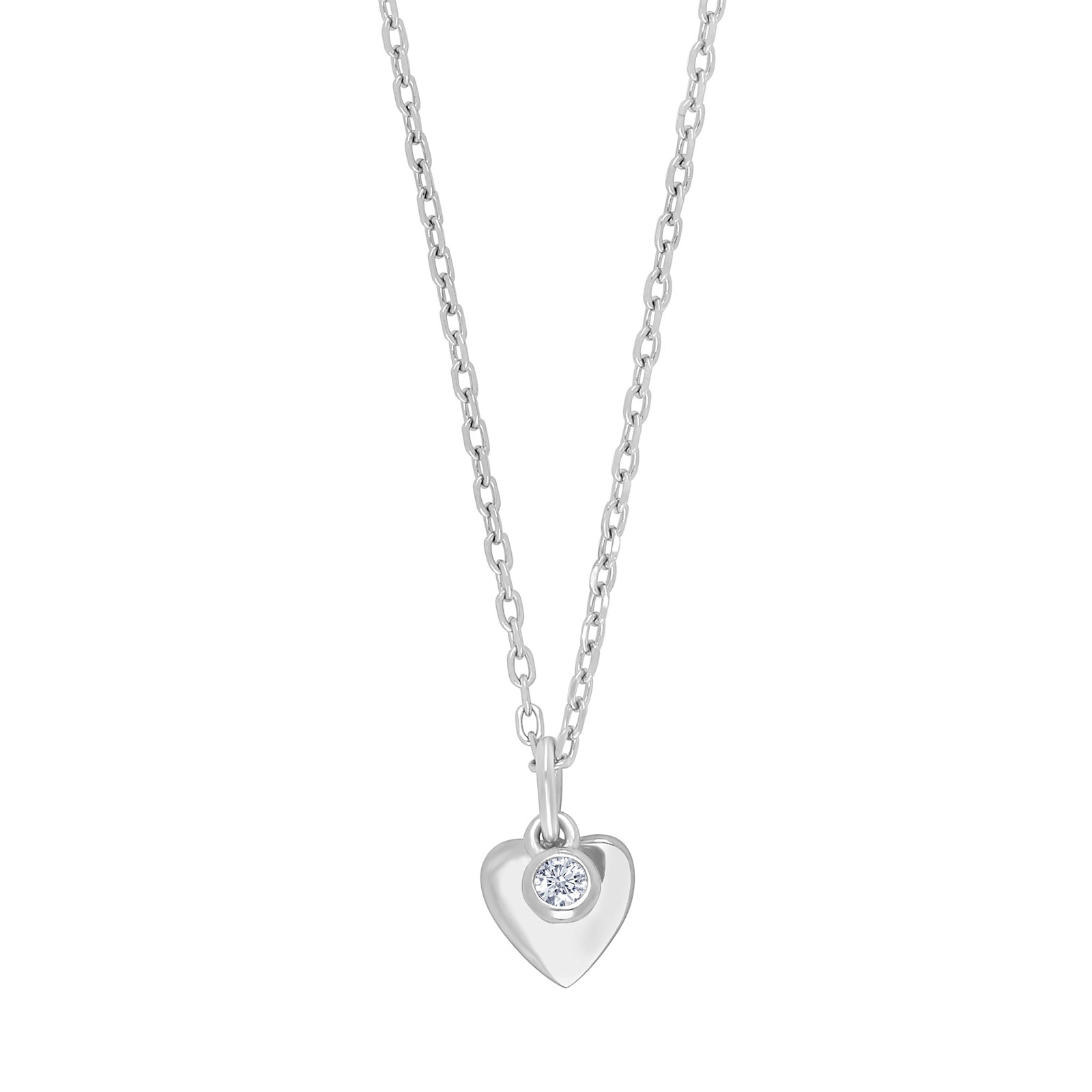 Rhd Sølv Halskæde Med Hjerte - Nordahl Jewelry Halskæder