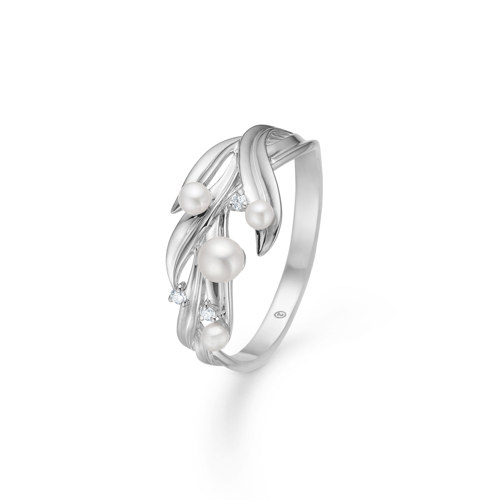 Mads Morning Dew Sølv Ring Med Safir Kulturperler 2143087 - Mads Z Fingerringe  - 1233690214276
