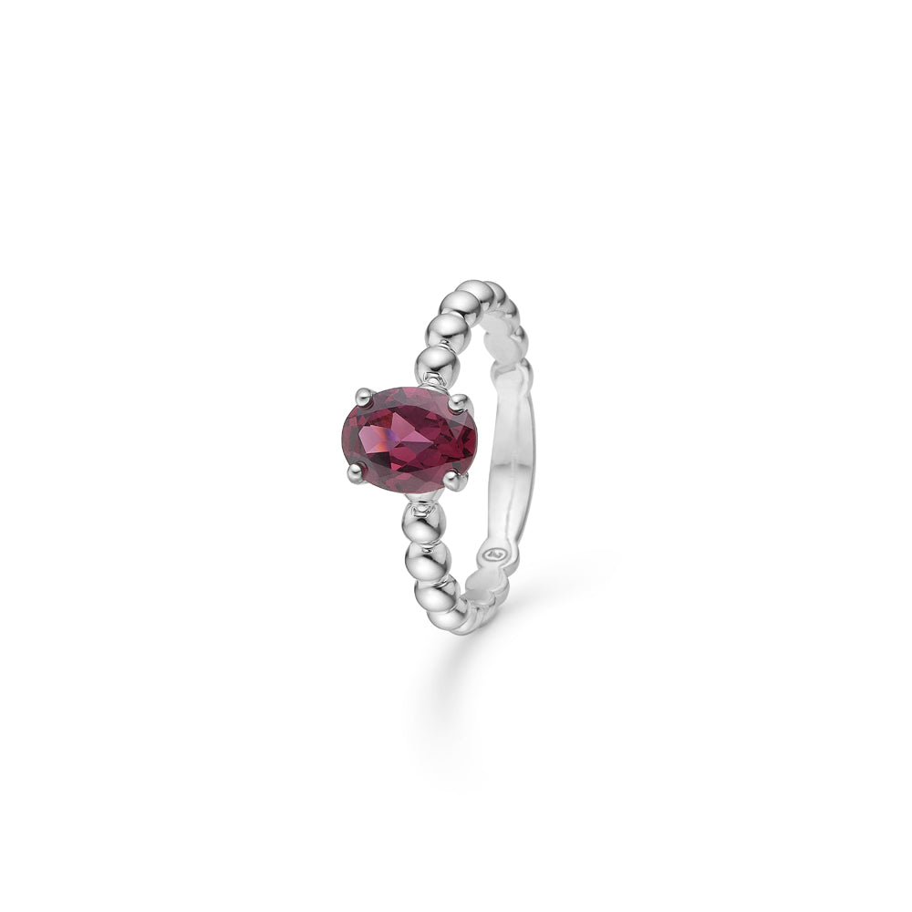 Mads Berry Sølv Ring Med Granat 2146092 - Mads Z Fingerringe  - 1233690195605