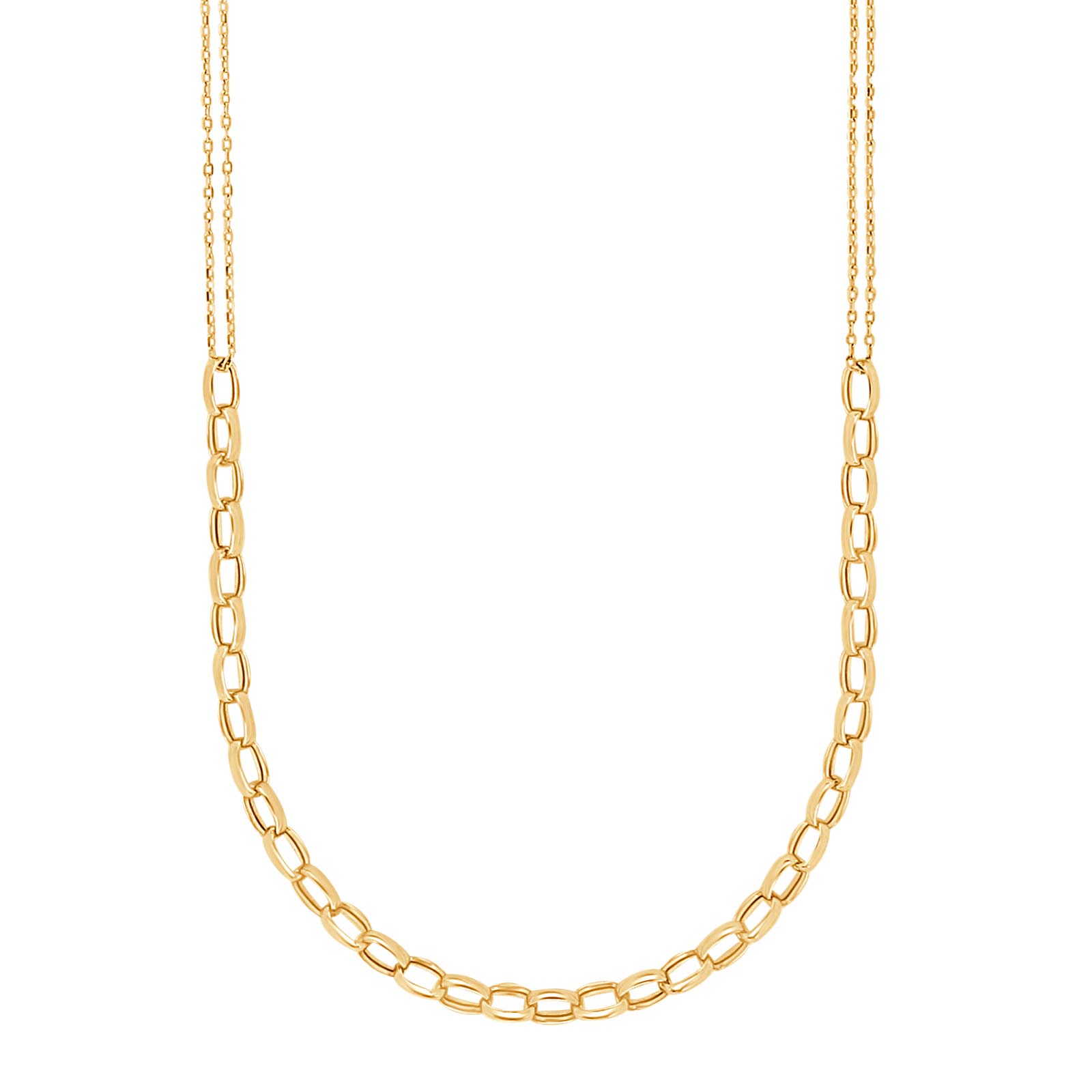 8kt Guldhalskæde ærtekæde - Siersbøl Halskæder