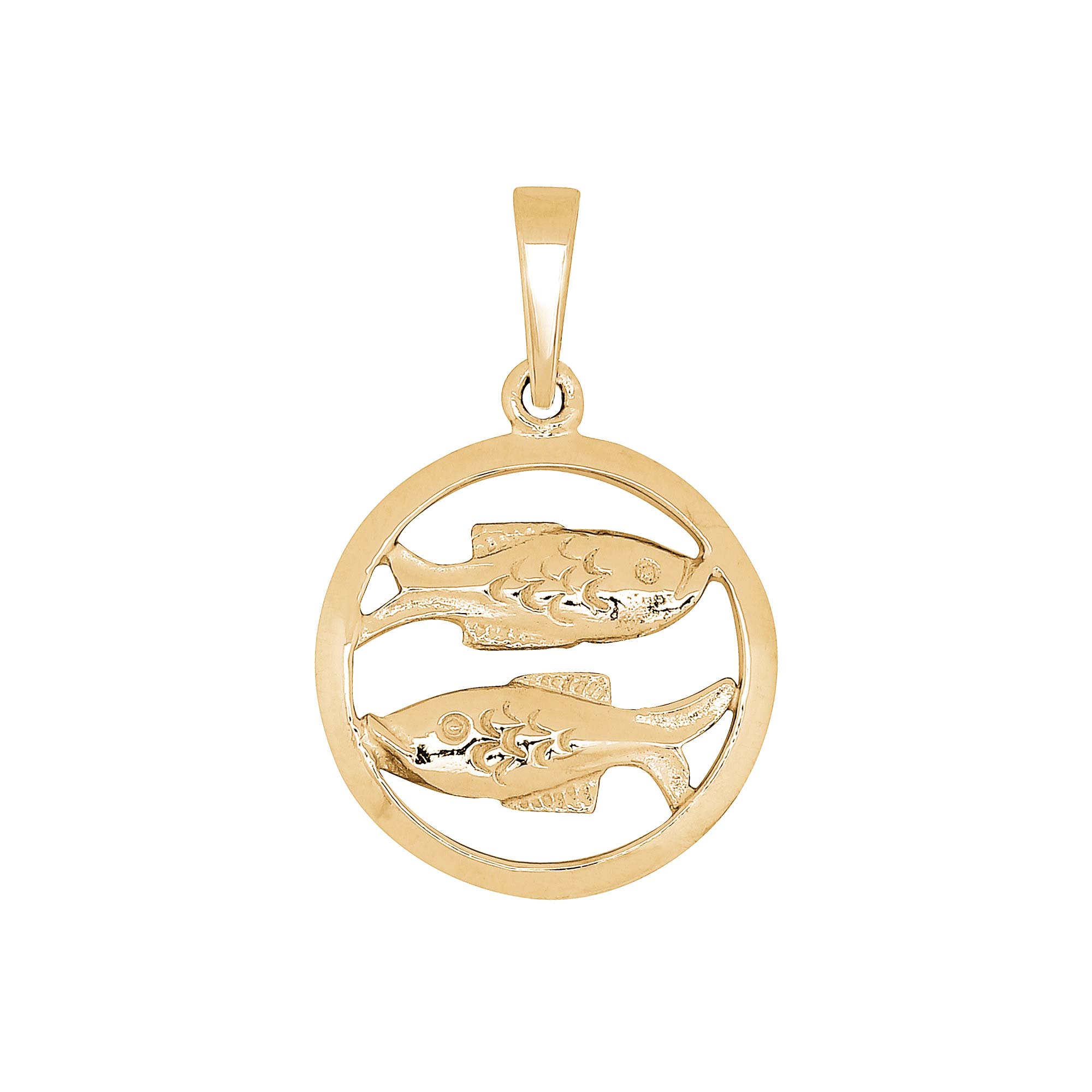 SiersbØl 8kt Vedhæng Fisken 15mm - Siersbøl Halskæder