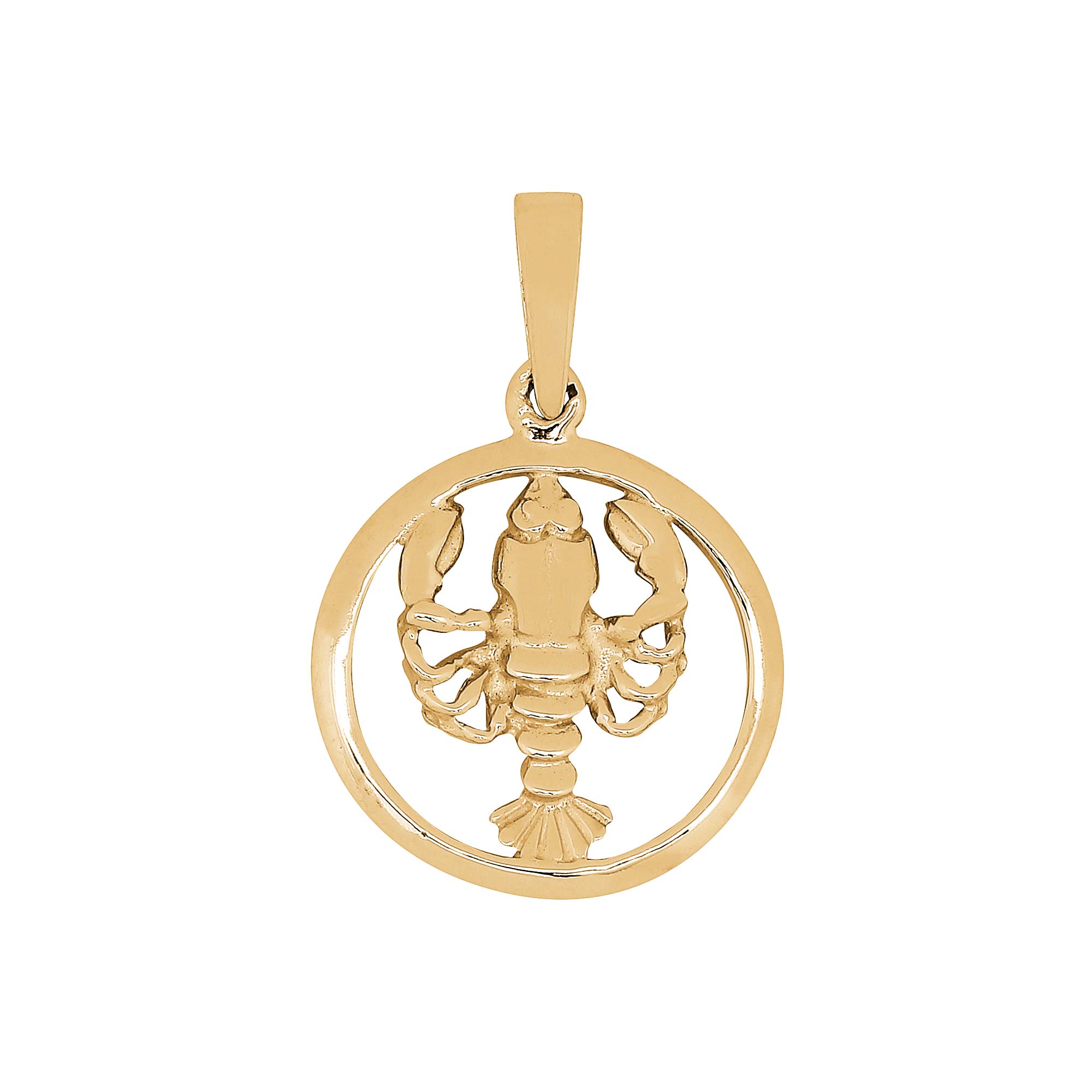 SiersbØl 8kt Vedhæng Krebsen 15mm - Siersbøl Halskæder