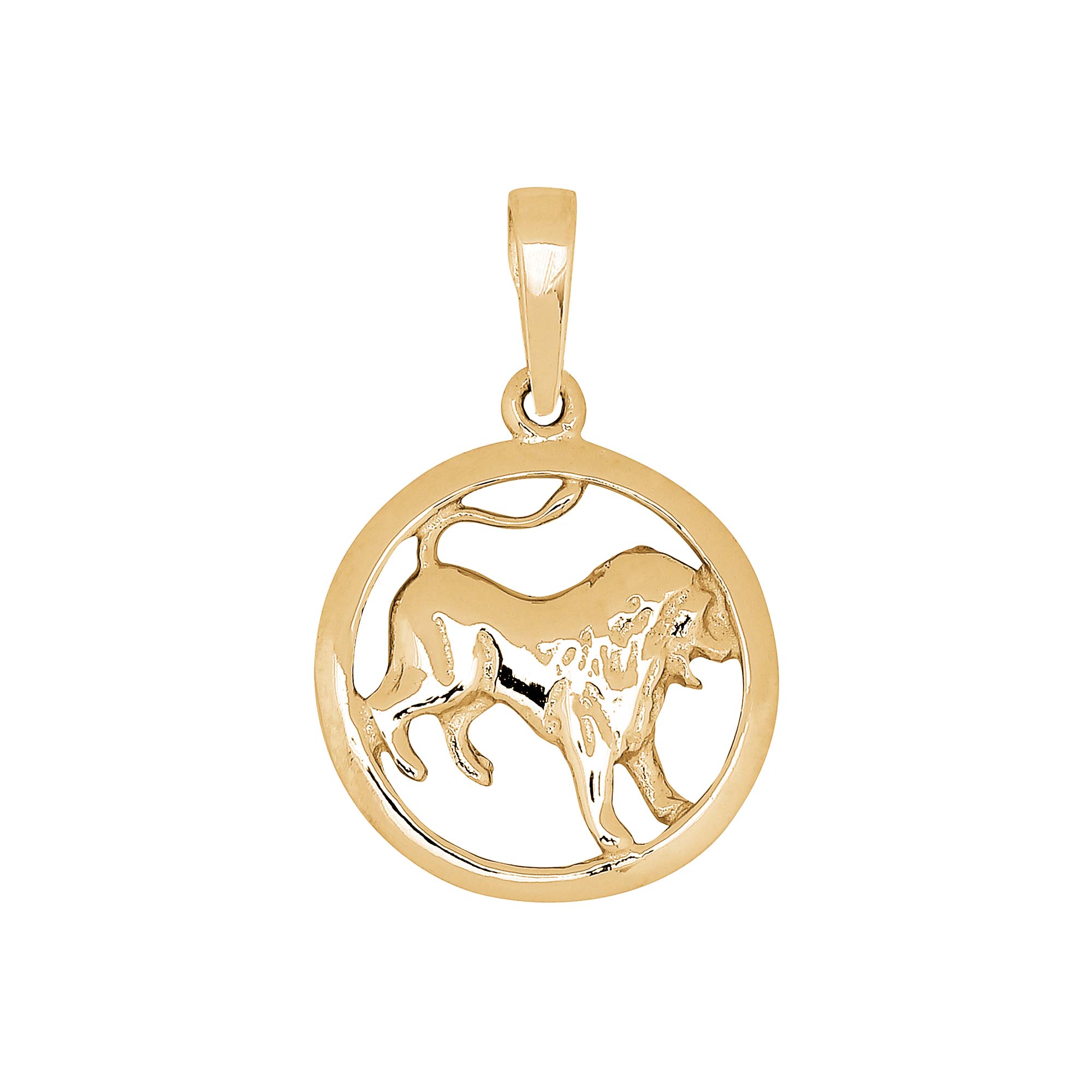 SiersbØl 8kt Vedhæng LØven 15mm - Siersbøl Halskæder