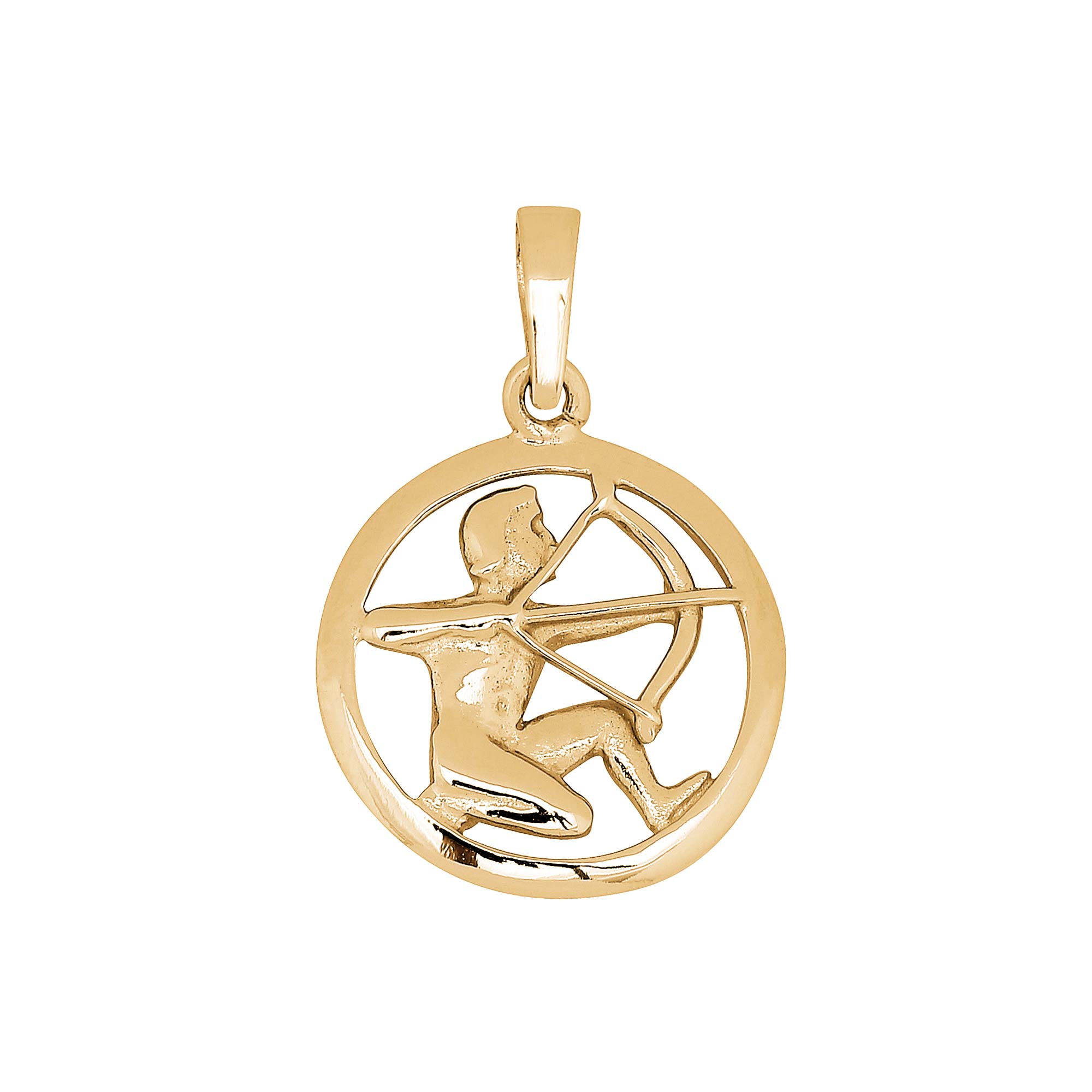 SiersbØl 8kt Vedhæng Skytten 15mm - Siersbøl Halskæder