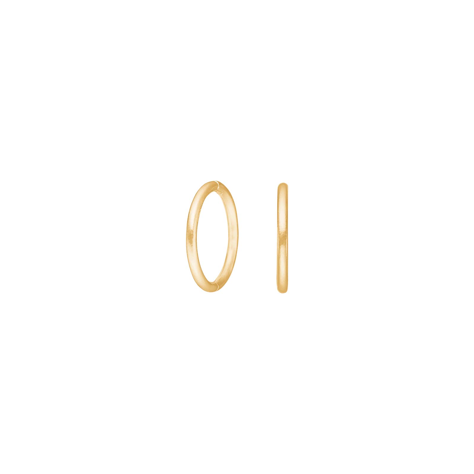 Forgyldt Sølv Creol 12mm Udvendigt - Nordahl Jewelry Øreringe