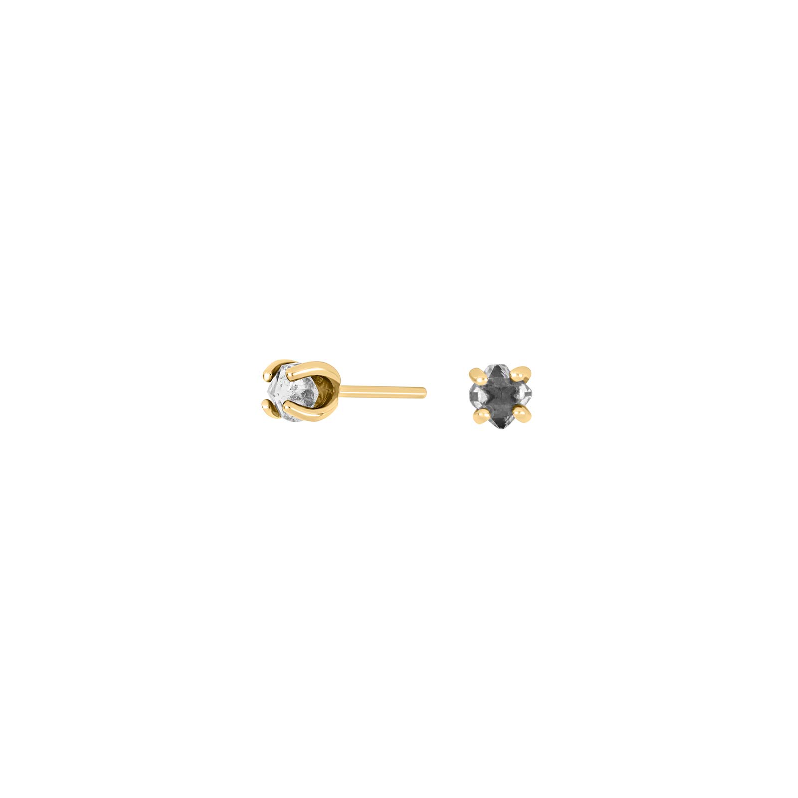 Sølv Forg ørestik Herkimer Diamant - Siersbøl Ørestikkere