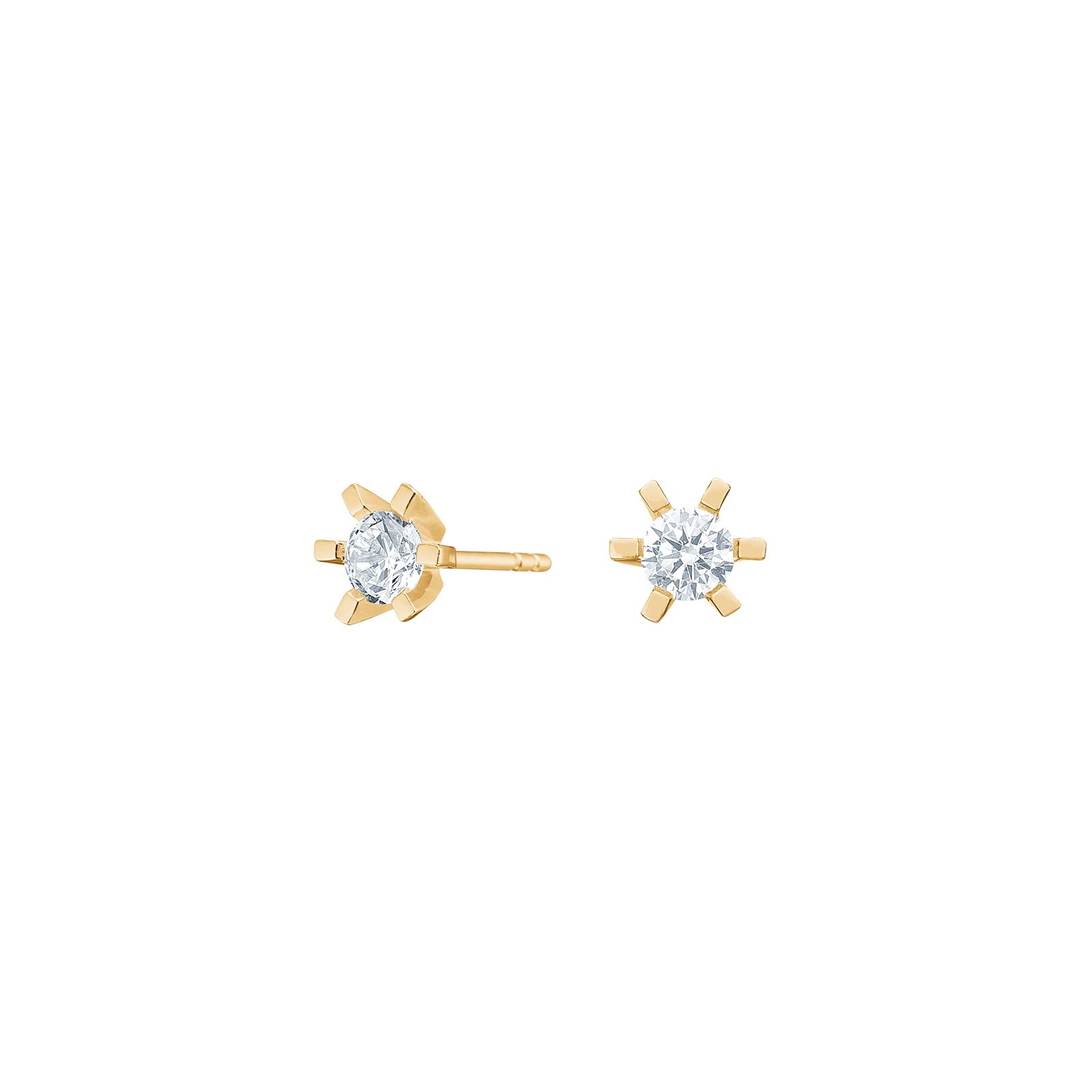 Forgyldt Sølv øreringe Grabber Med 5mm - Siersbøl Øreringe