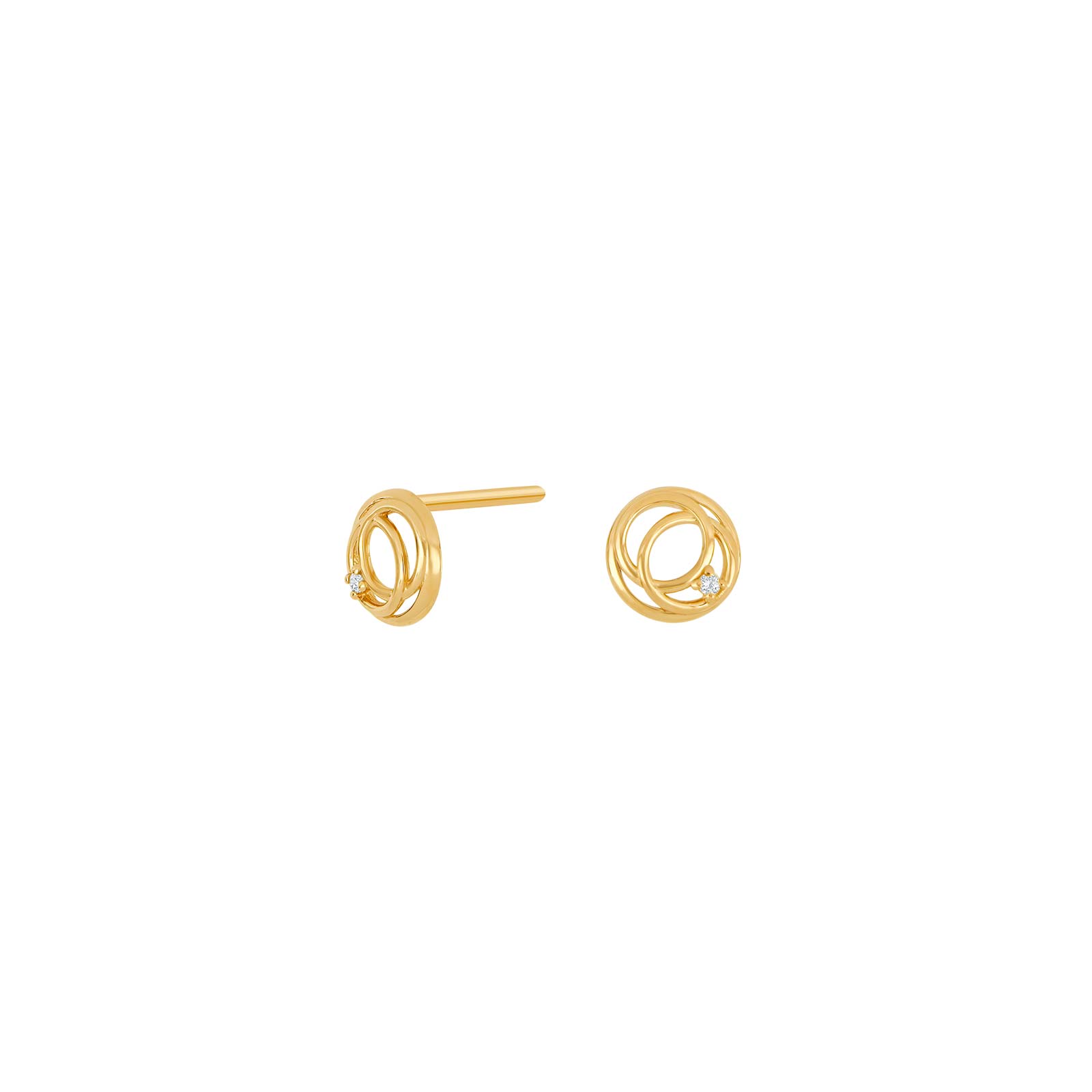 Siersbøl øreringe 14kt Med Diamant 30552190500 - Siersbøl Øreringe