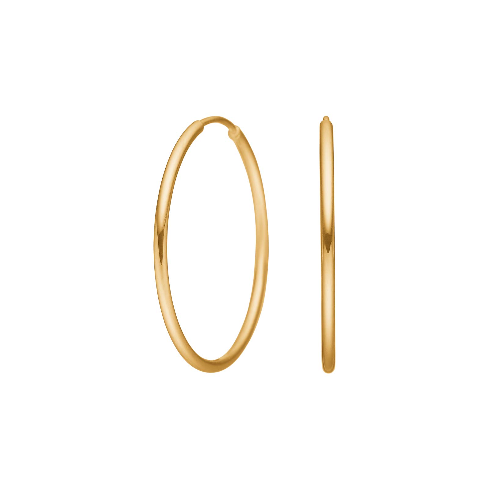 14kt Guldcreoler 28mm - Siersbøl Øreringe