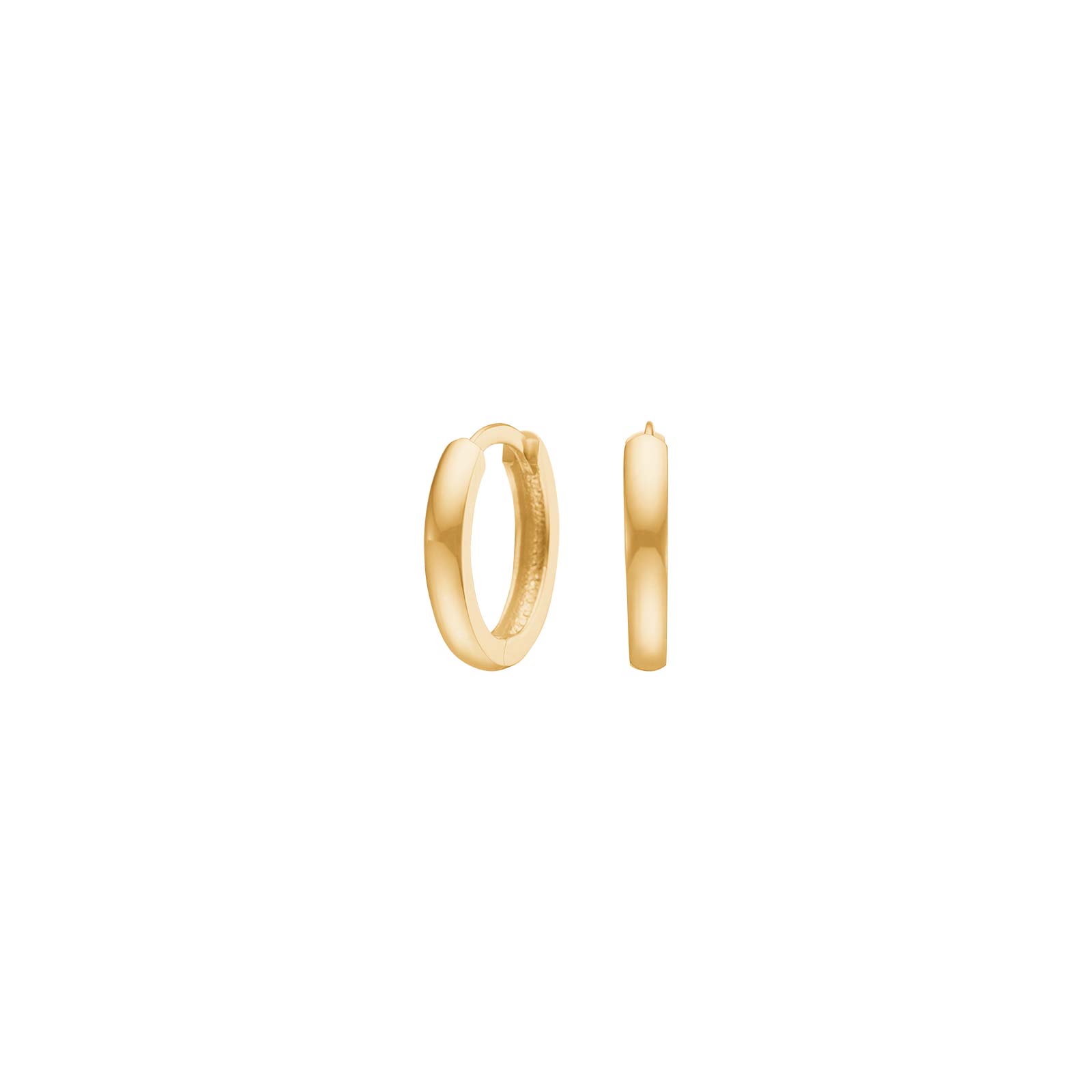 8kt Guldcreoler 2x12mm - Siersbøl Øreringe