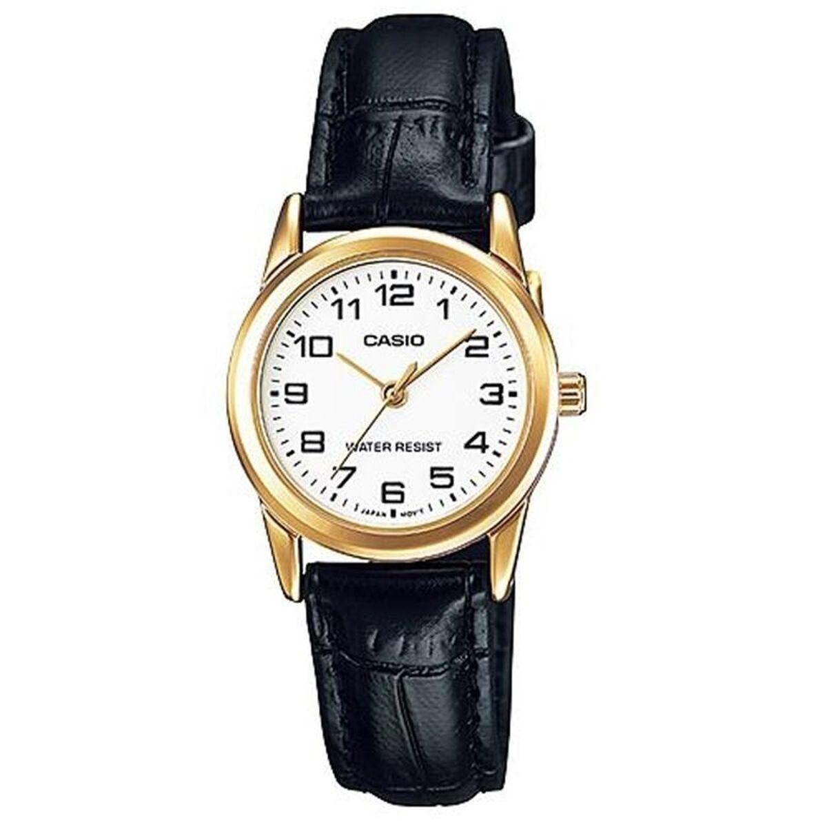 Sort Casio Dameur Ltp V001gl Armbåndsur Læder - Casio Armbånd  - 4971850083023