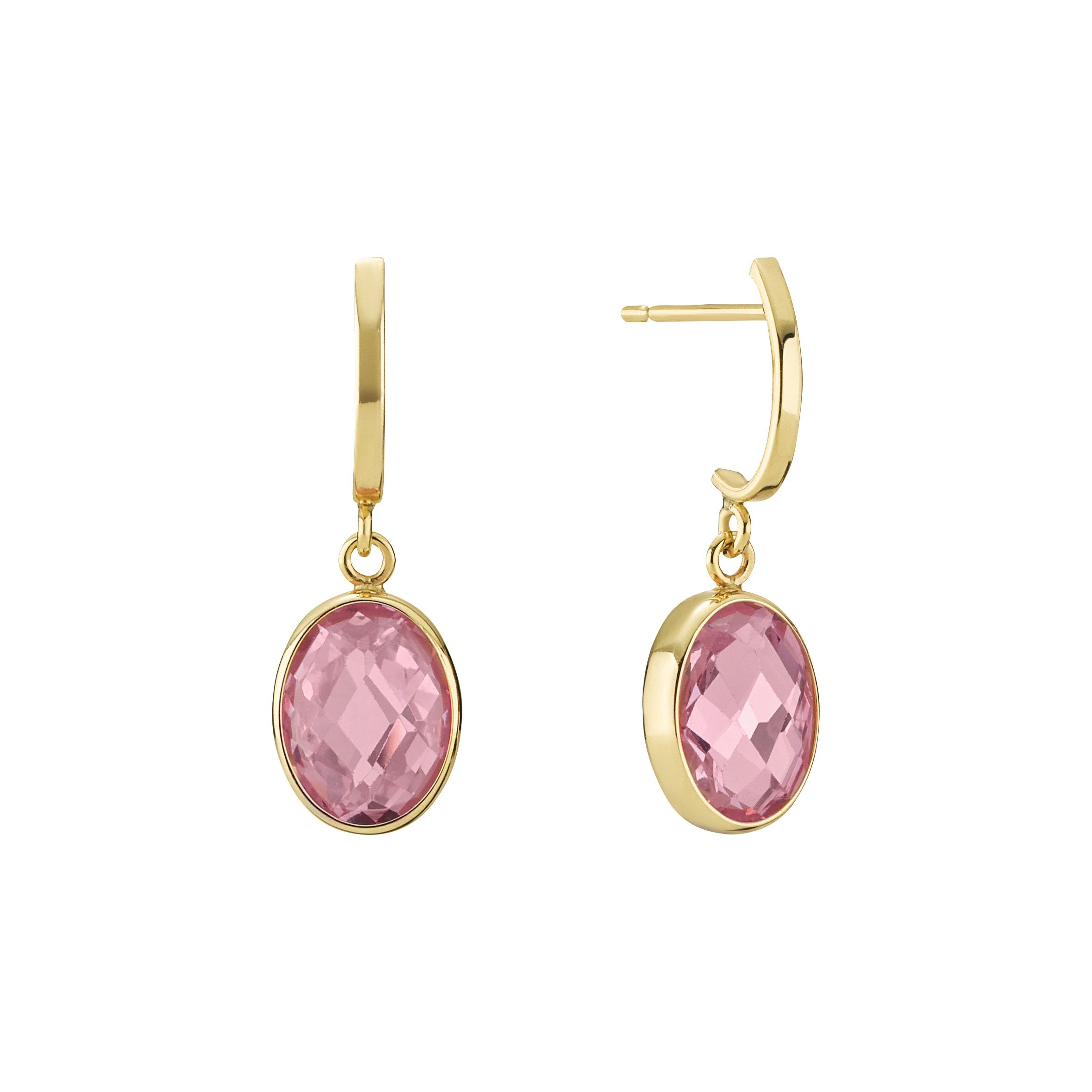 Pink Lund Copenhagen 8kt Guld øreringe Med Sten 3091243 - Lund Øreringe