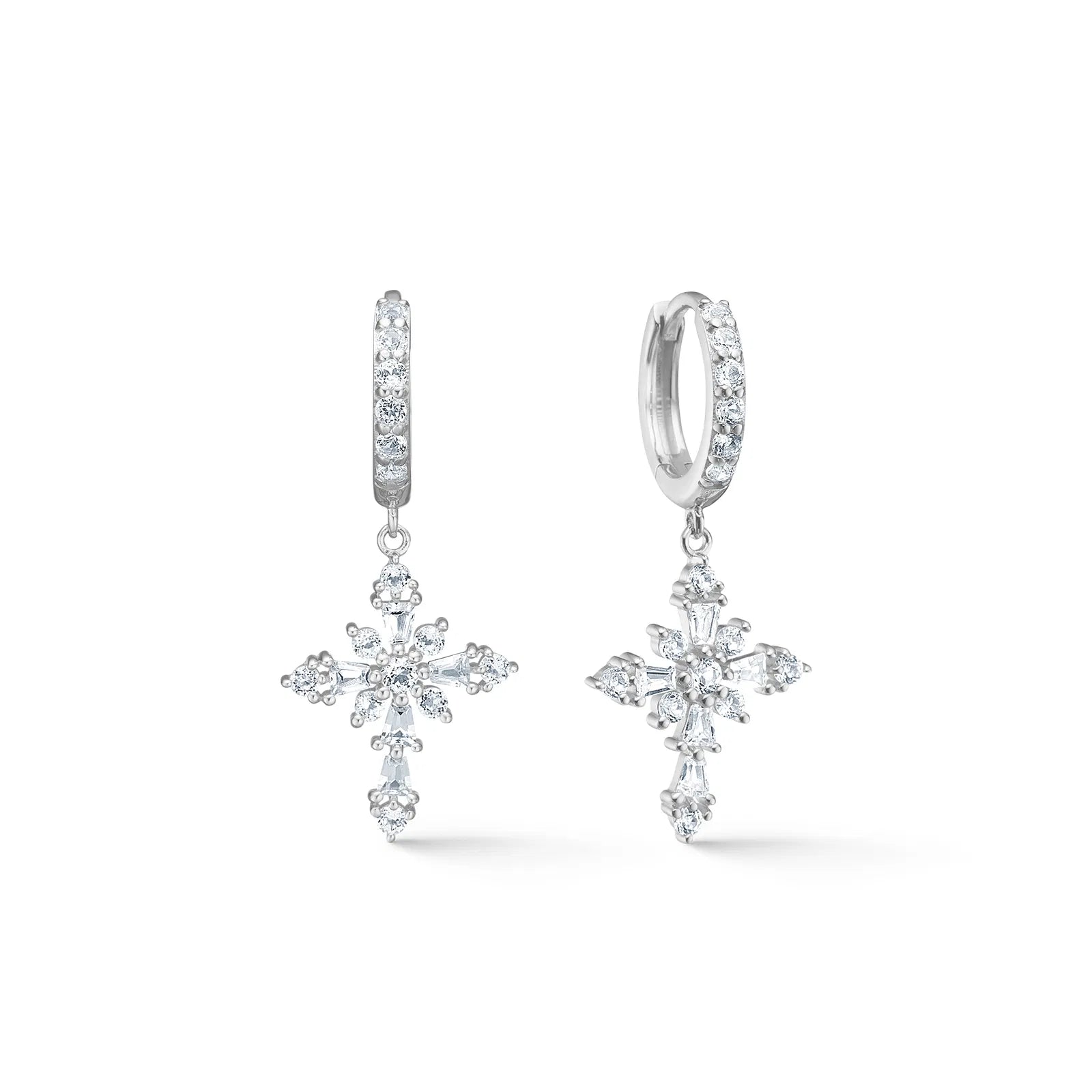 Mads Celestial Medina Sølv øreringe Med Kors 3116902 - Mads Z Øreringe