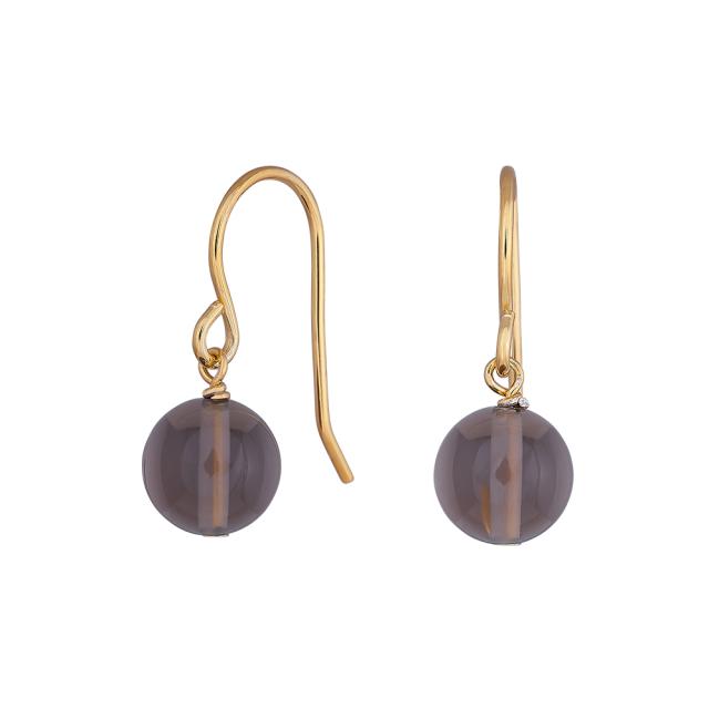 Nordahl Forgyldt øreringe Med Røgkvarts 312 030 - Nordahl Jewelry Øreringe