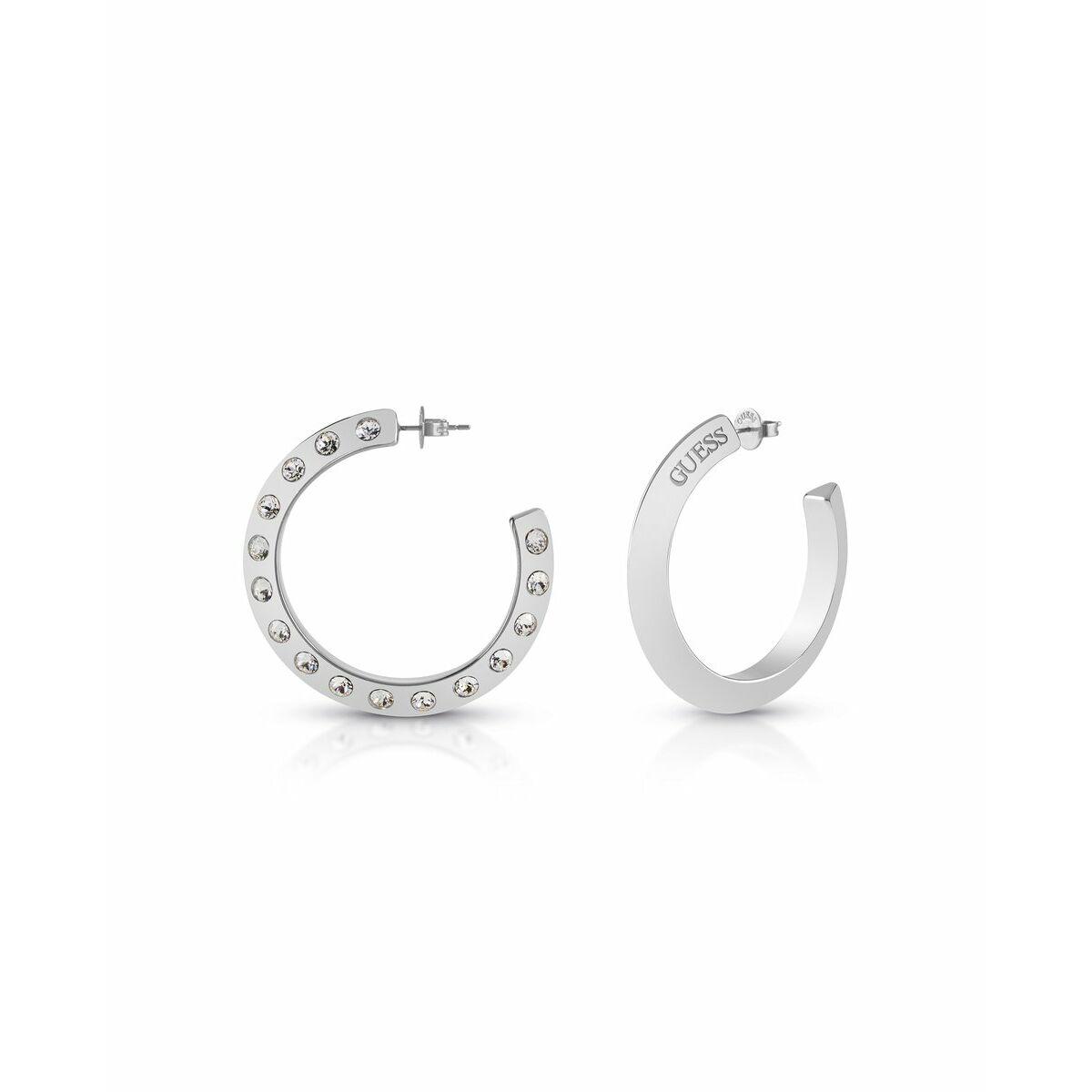 Guess øreringe Til Kvinder Jube01489jwrht Sølvfarvet Stål Hoops - Guess Øreringe  - 7621826574624