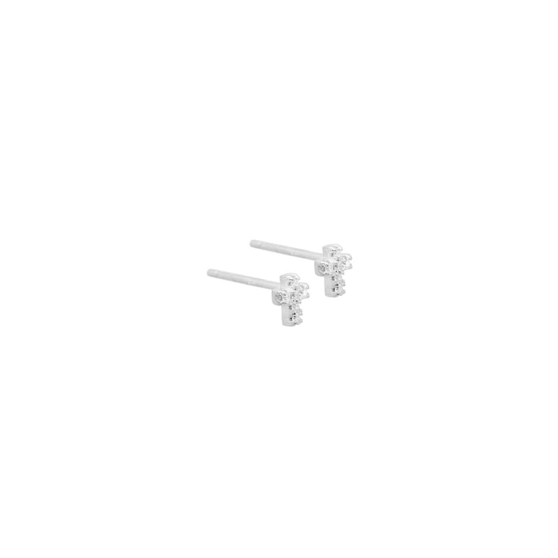 Cross Earstud Silver - Aqua Dulce Ørestikkere  - 5740013833169