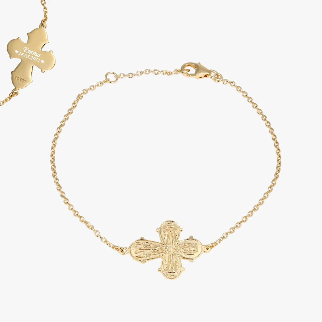 Dagmarkors Armbånd Bagside Med Gravering 18k Forgyldt Scrouples - Armbånd  - 5704012465851