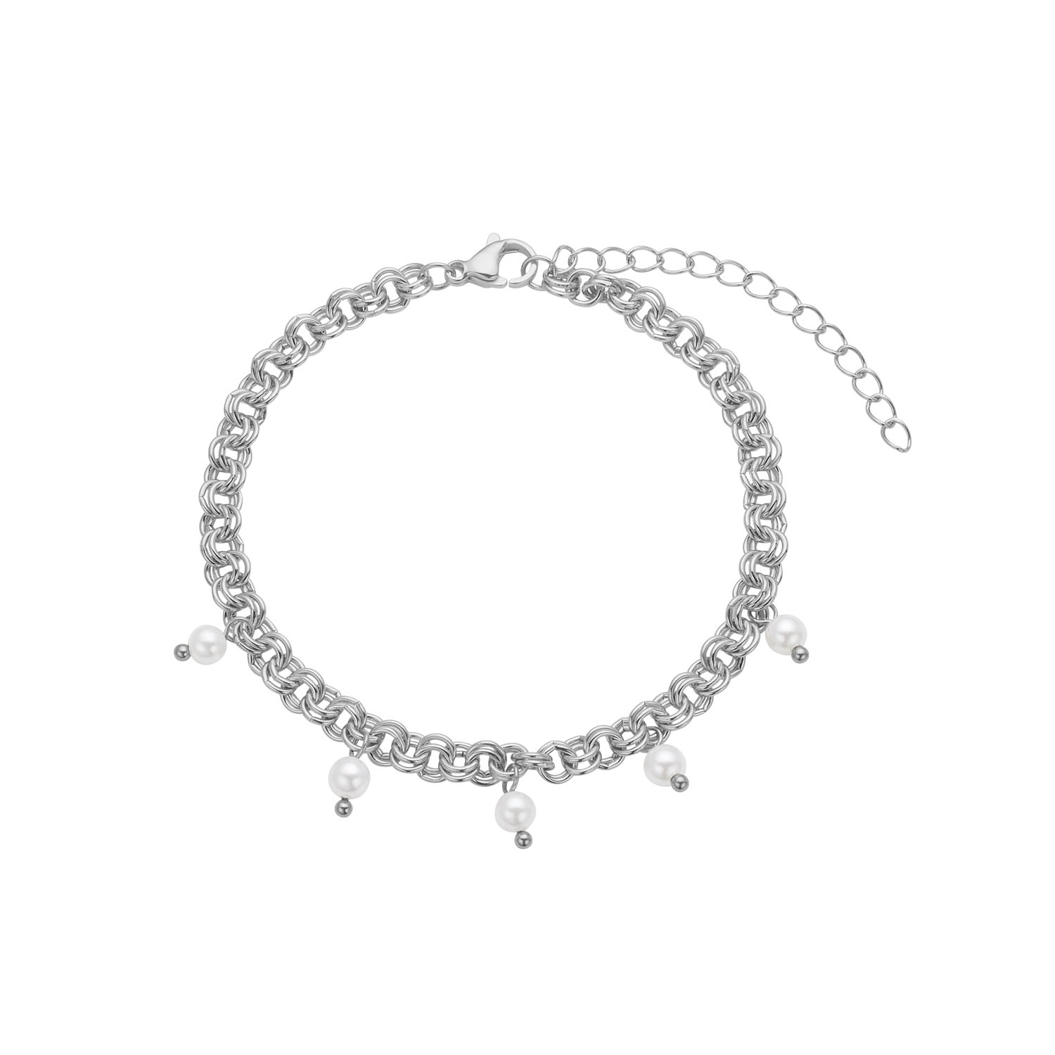 Armbånd Stål Med Shell Pearls - Blicherfuglsang Armbånd