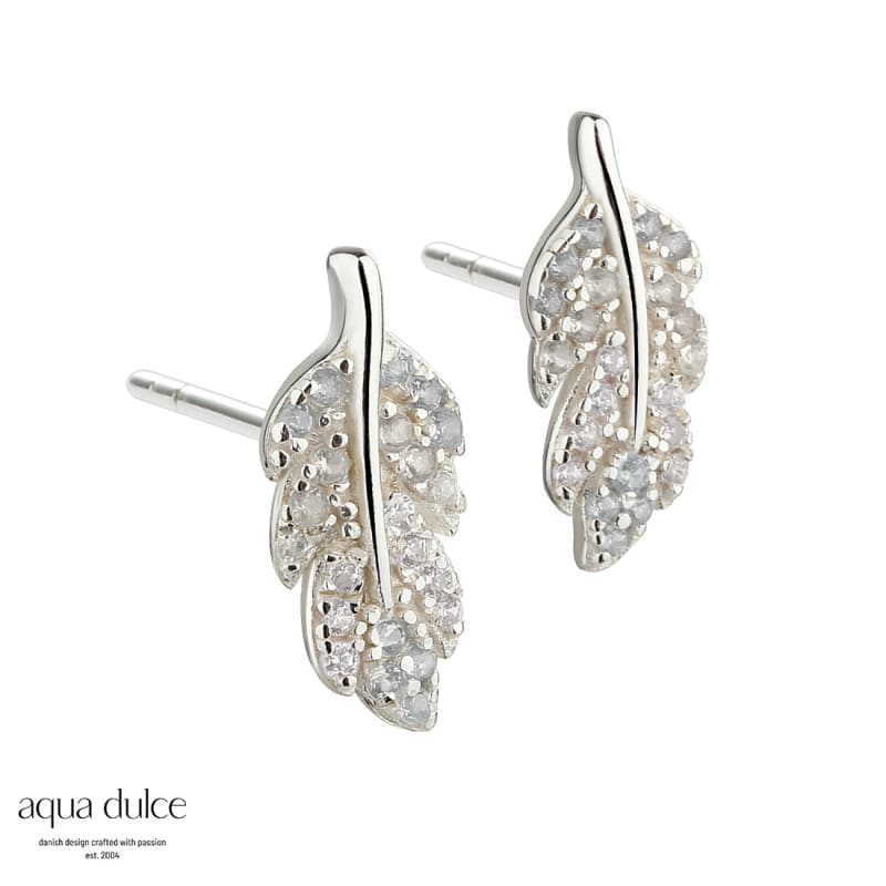 Leona Leaf Silver - Aqua Dulce Ørestikkere  - 5740013842871