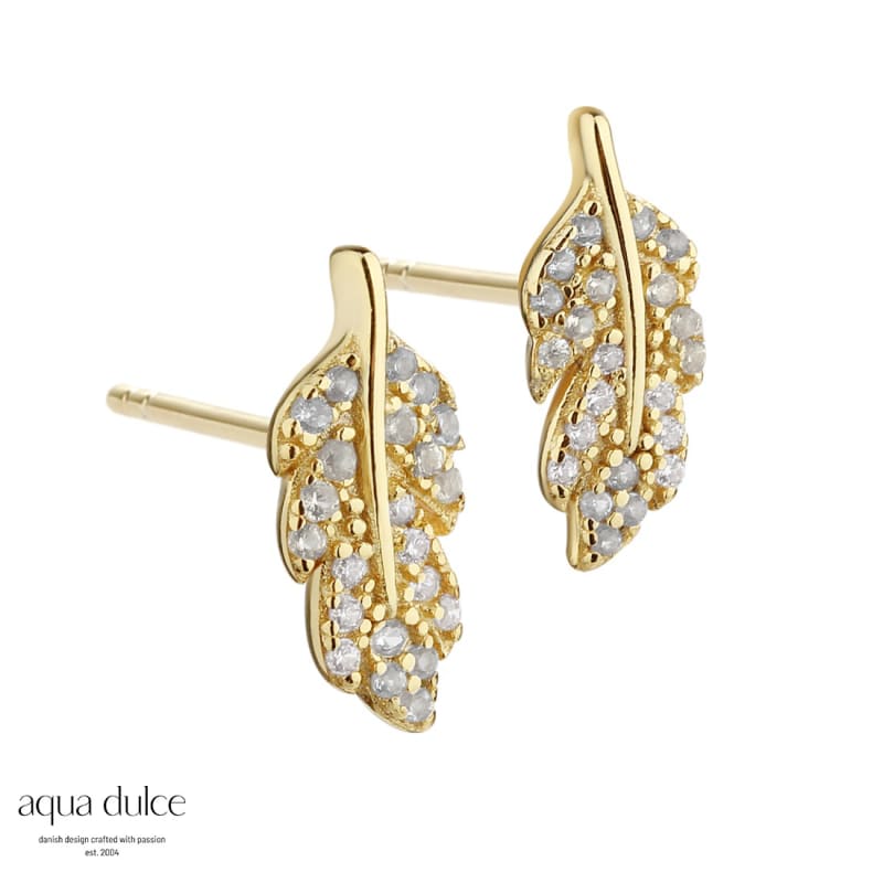 Leona Leaf Golden - Aqua Dulce Ørestikkere  - 5740013842888