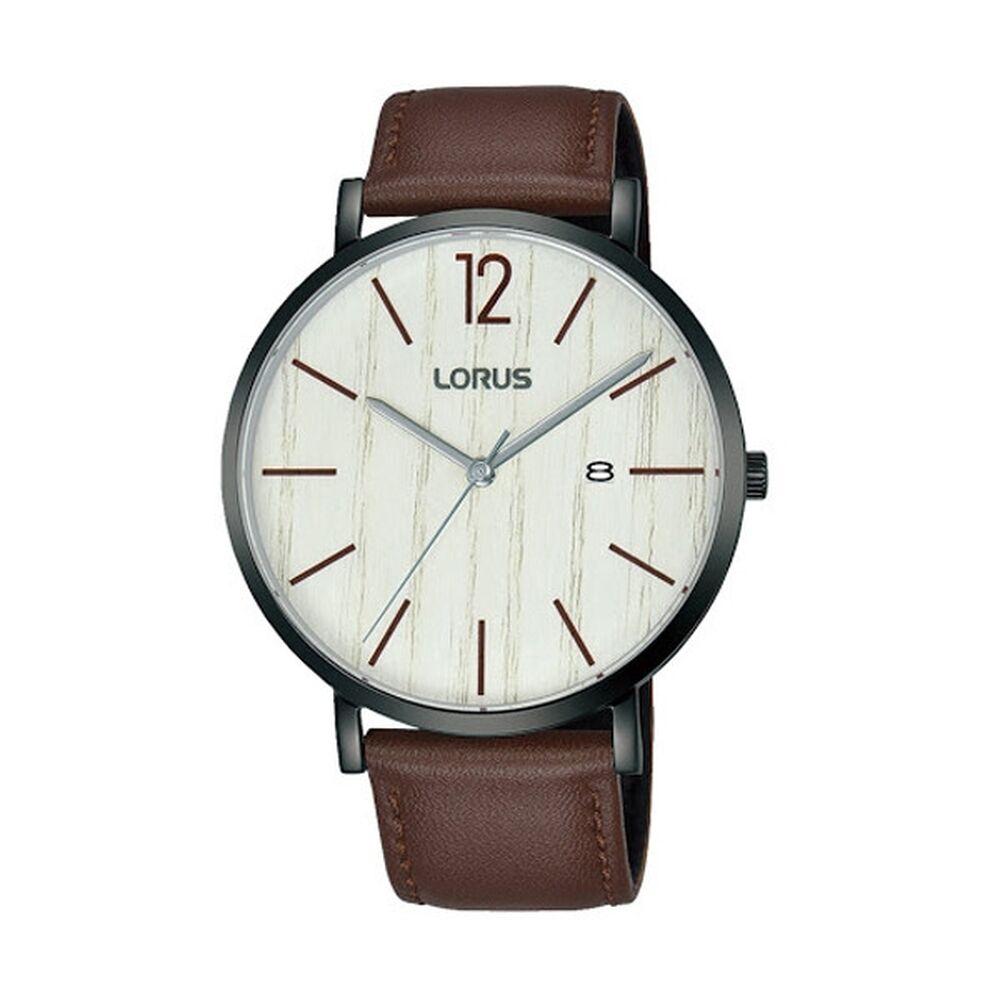 Lorus Dress Herreur Med Læderrem Dato - Lorus Armbånd - 8431242978758