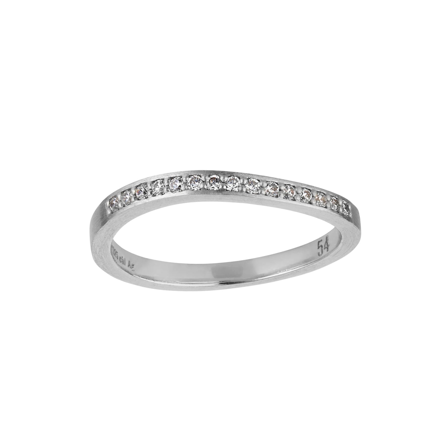 Bybiehl Ocean Flow Band Sparkle Ring Sølv 4203a - Bybiehl Fingerringe  - 1233690187570