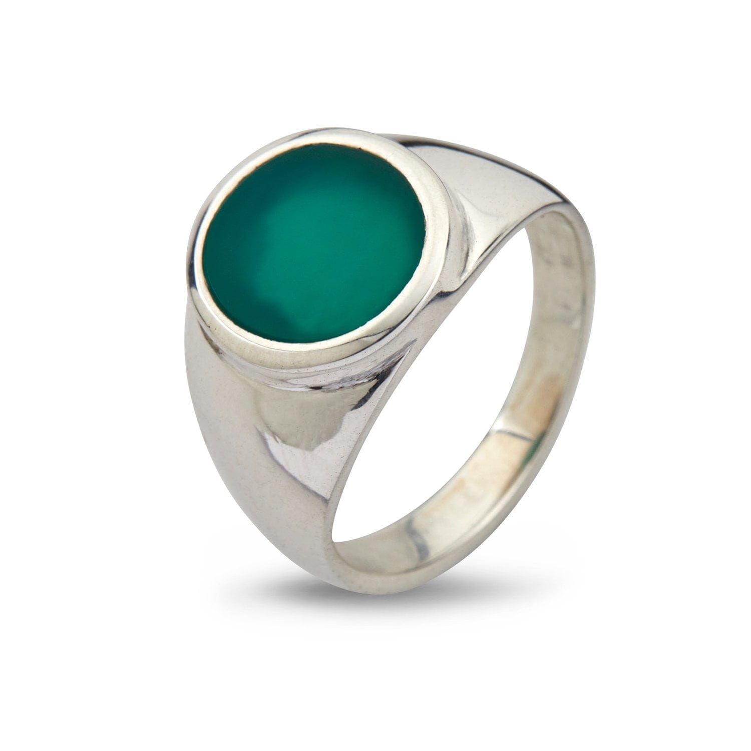 Grøn Ring Oval Green Onyx - Bybirdie.dk Fingerringe