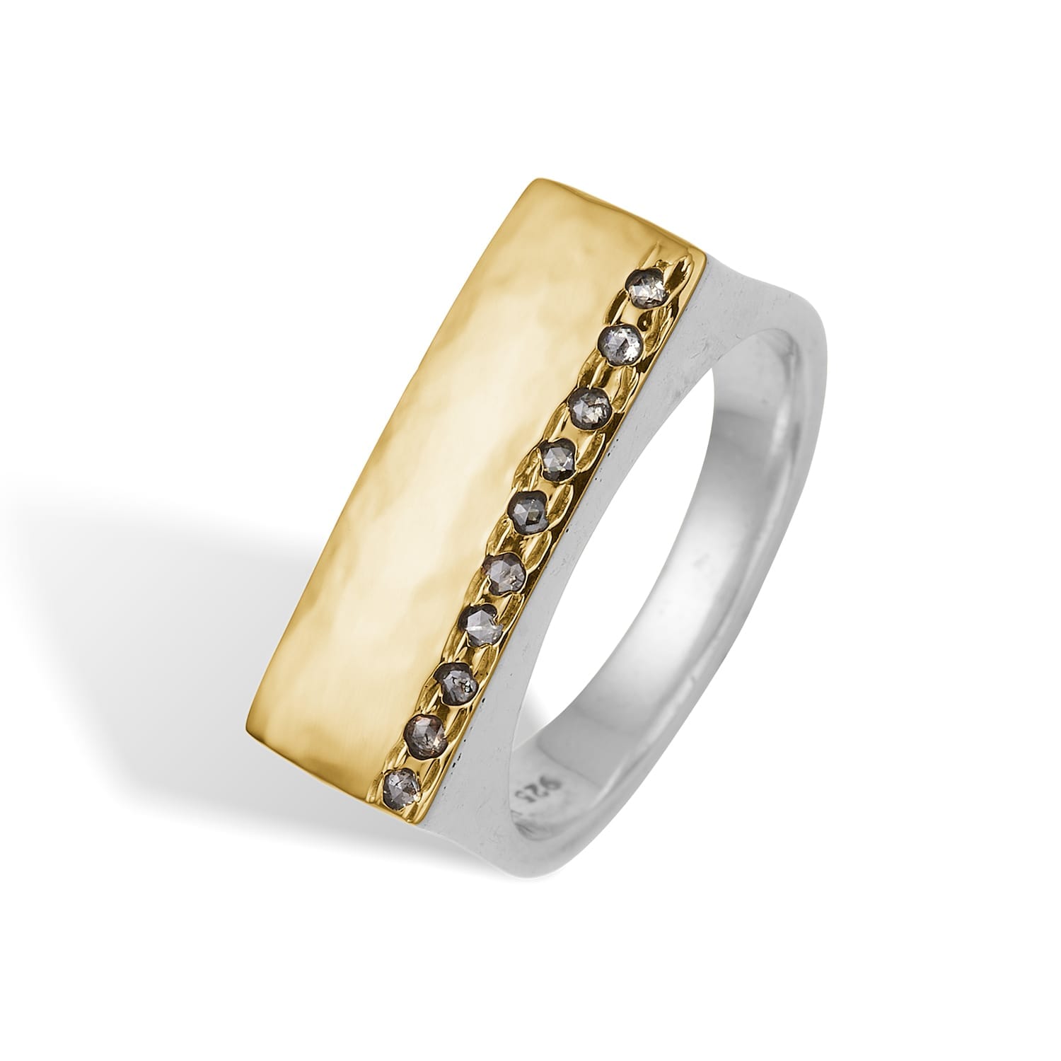 Brooklyn Gold Top Ring - Bybirdie.dk Fingerringe