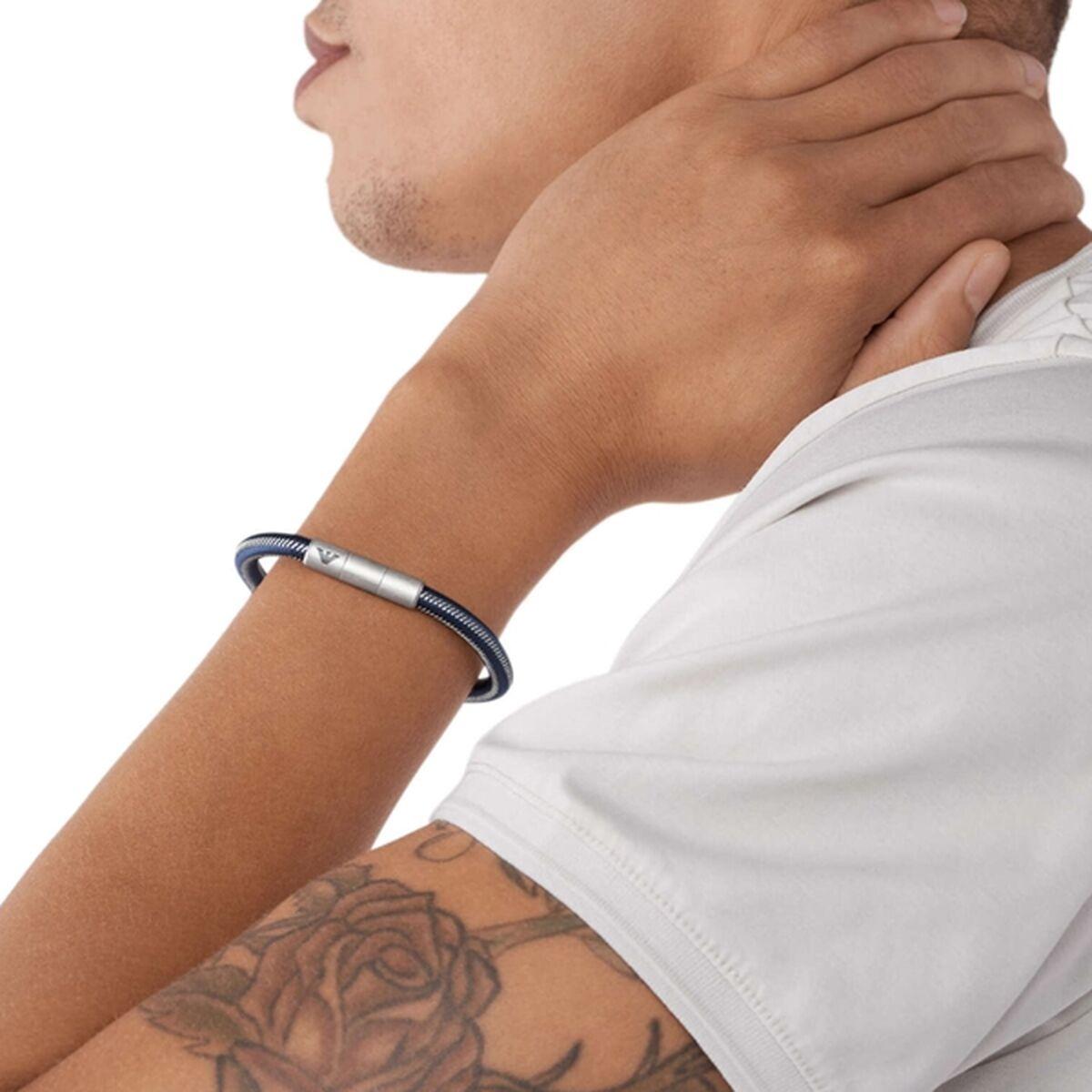 Blå Emporio Armani Armbånd Til Mænd - Emporio Armani Armbånd  - 4064092196481