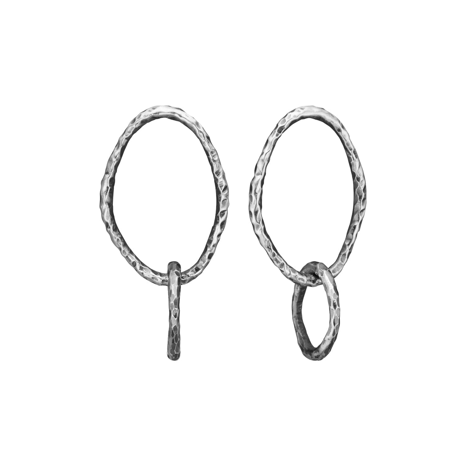 Onassis Duo Silver Plain - Bybirdie.dk Ørestikkere