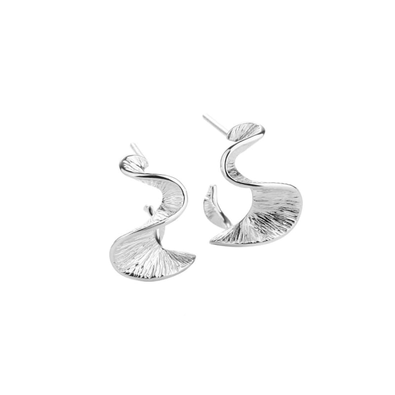 Rhumba Hoop Silver - Aqua Dulce Øreringe  - 5740013850975