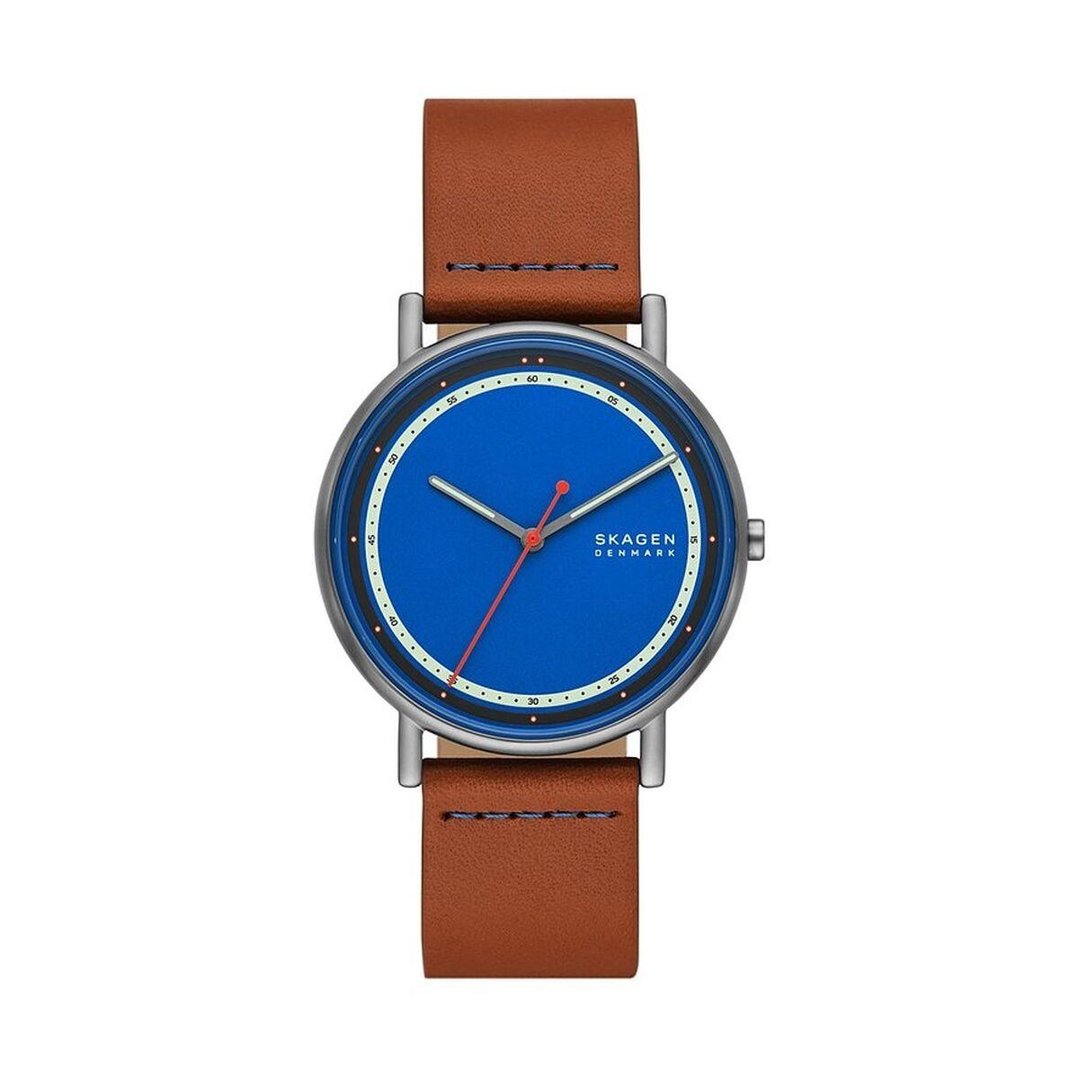 Skagen Signatur Herreur Med Læderrem - Skagen Armbånd  - 4064092247589