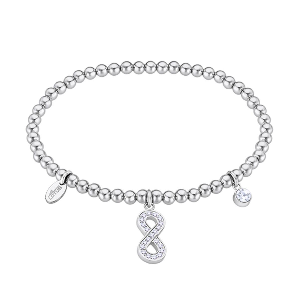 Lotus Ls2170 Armbånd Til Kvinder Sølvfarvet Perlekæde Med Infinity Vedhæng - Lotus Armbånd  - 8430622765490