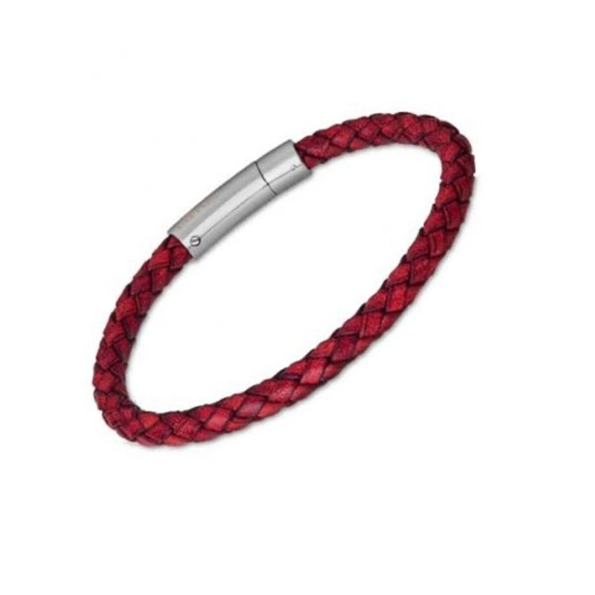 Lotus Ls2141 Armbånd Til Mænd Flettet Rød Med Magnetlås - Lotus Armbånd  - 8430622767081
