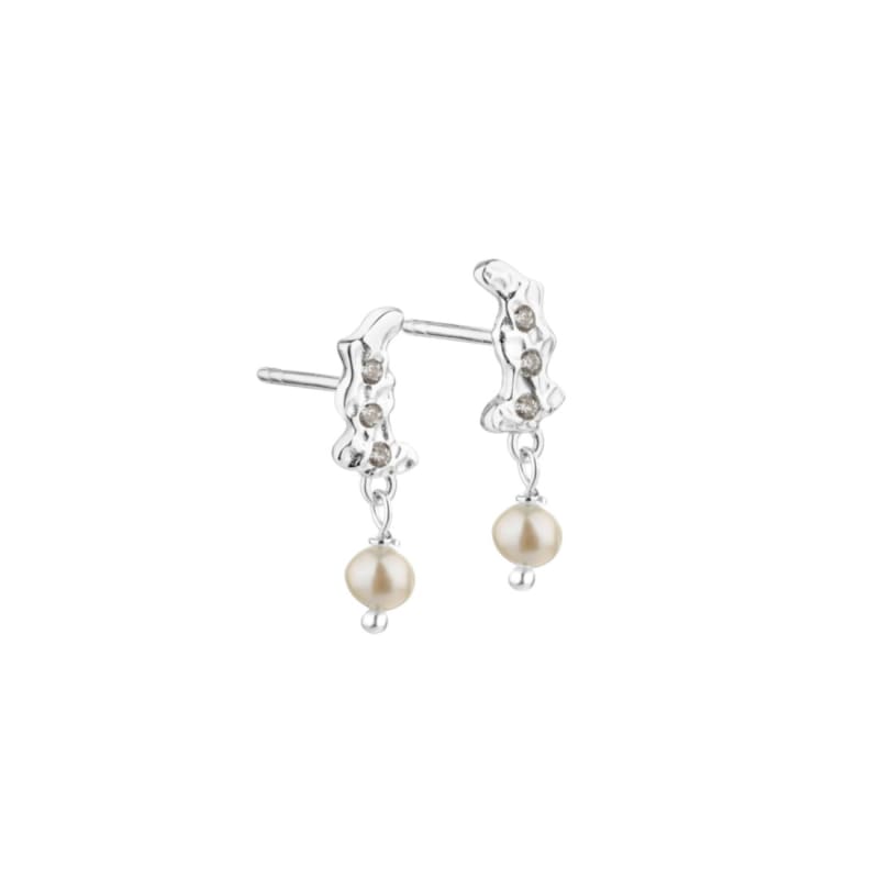 Pretty Pearl One Silver - Aqua Dulce Øreringe  - 5740013852528