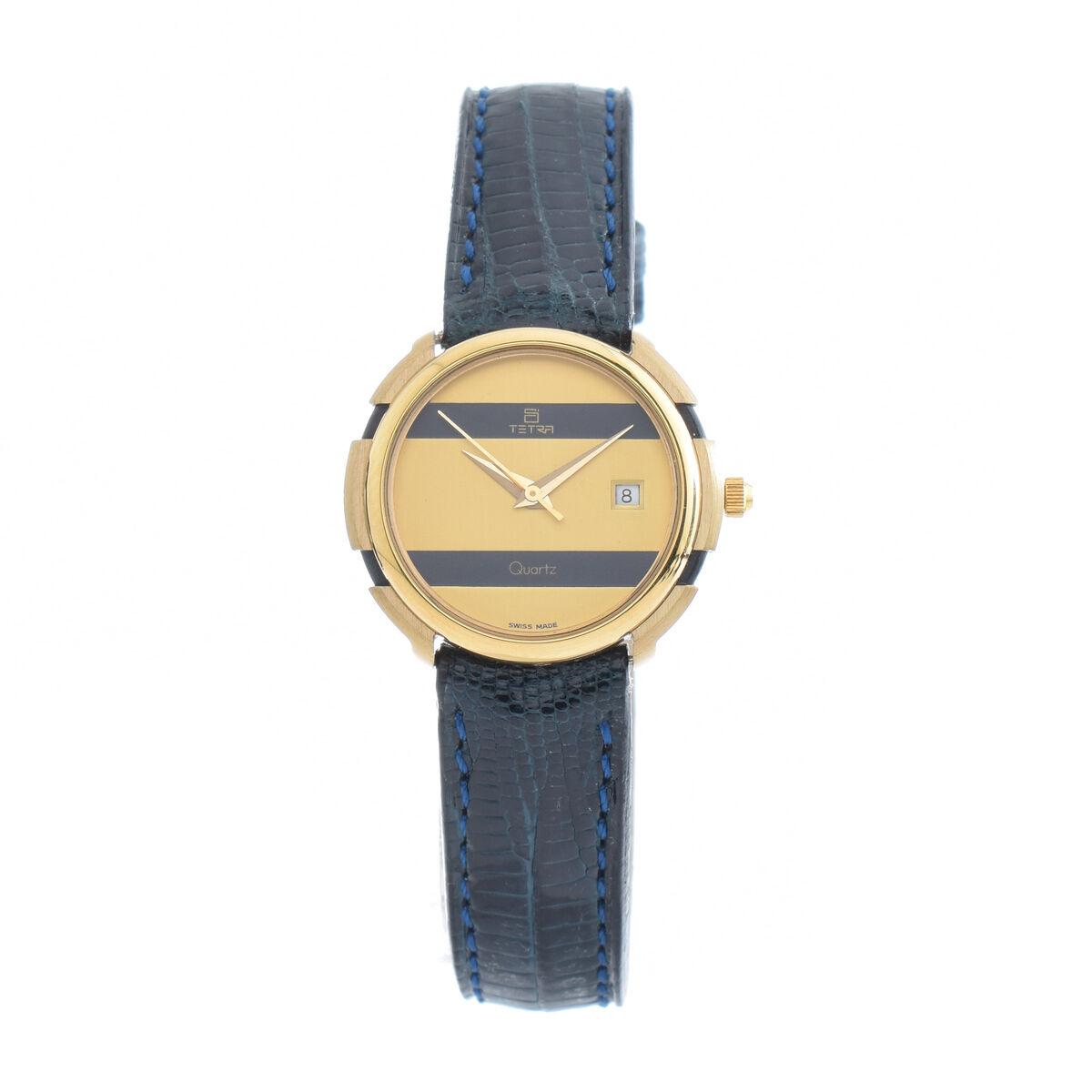 Tetra Dameur 111 Armbåndsur Blå Læderrem - Tetra Armbånd  - 8431777847819