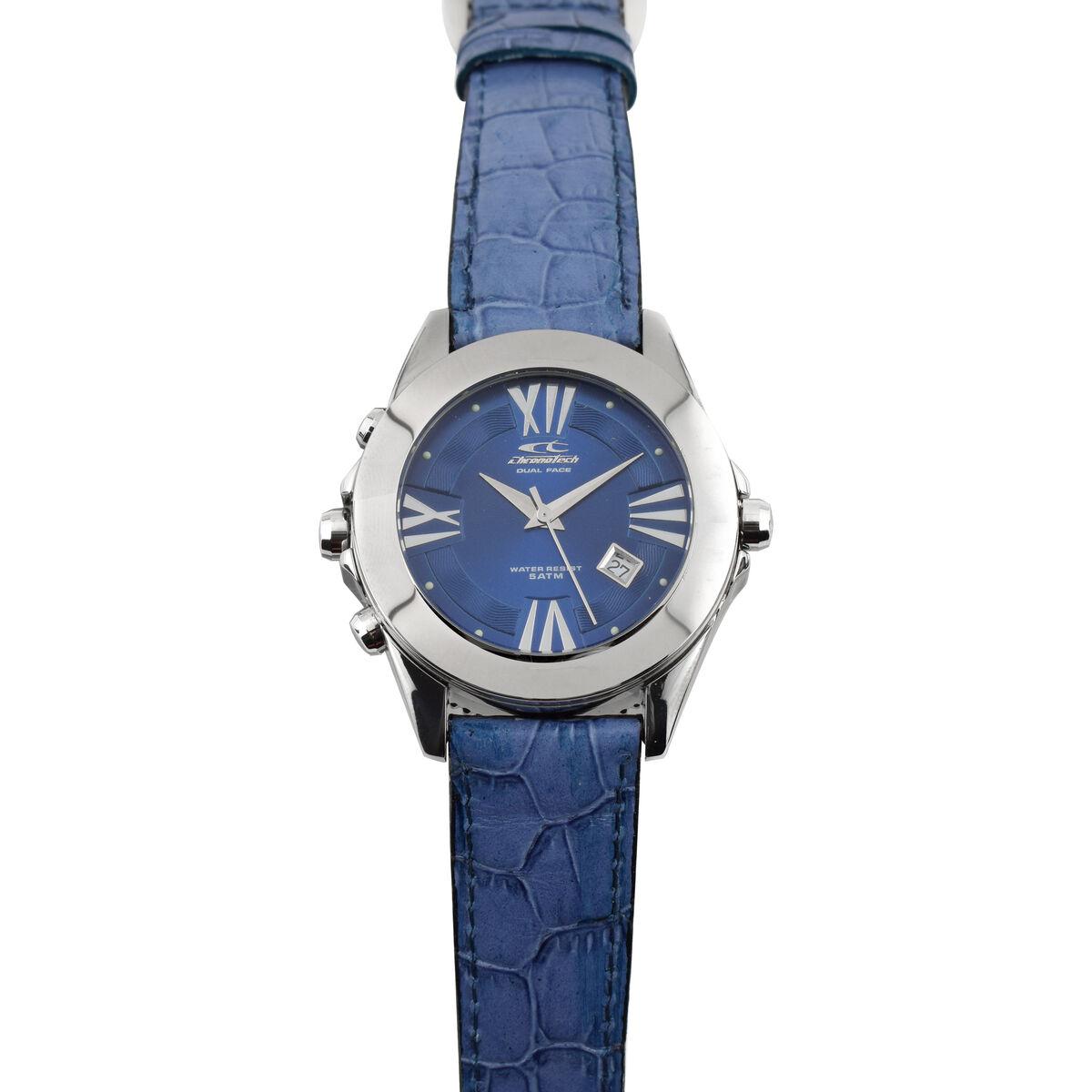 Chronotech Herreur Ct7686 12ss Læderrem - Chronotech Armbånd - 8431777848113