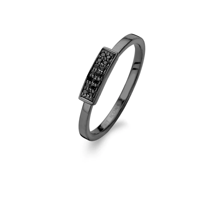 Sort Spirit Icons Brick Ring Str - Fingerringe