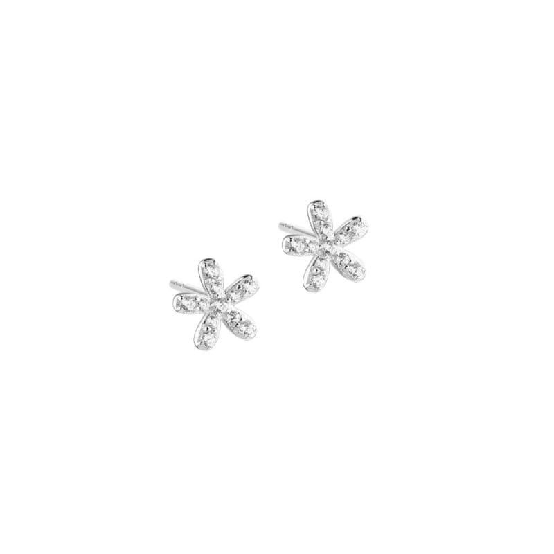 Darling Flower Earstud Silver - Aqua Dulce Øreringe  - 5740013856892