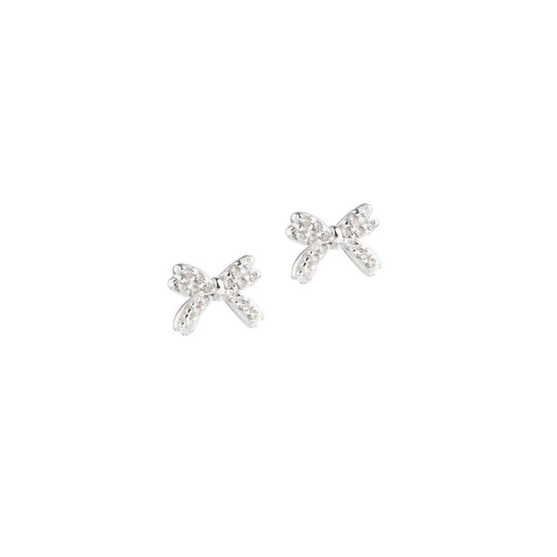 Darling Bow Earstud Silver - Aqua Dulce Øreringe  - 5740013856977