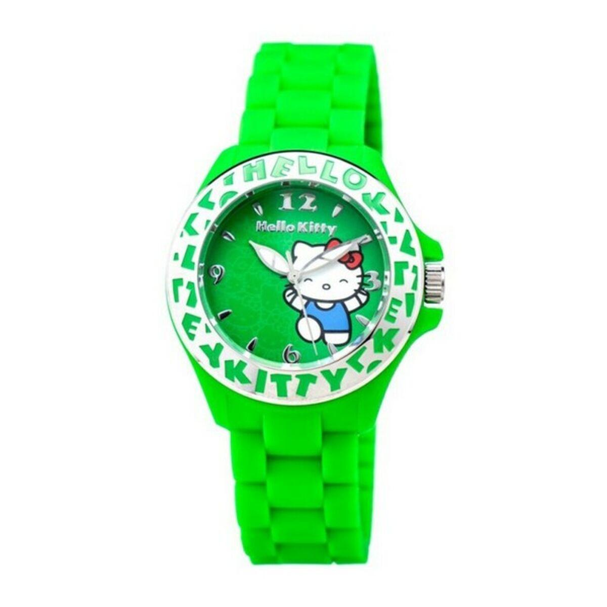 Grøn Hello Kitty Dameur Hk7143l - Hello Kitty Armbånd  - 8033544236019