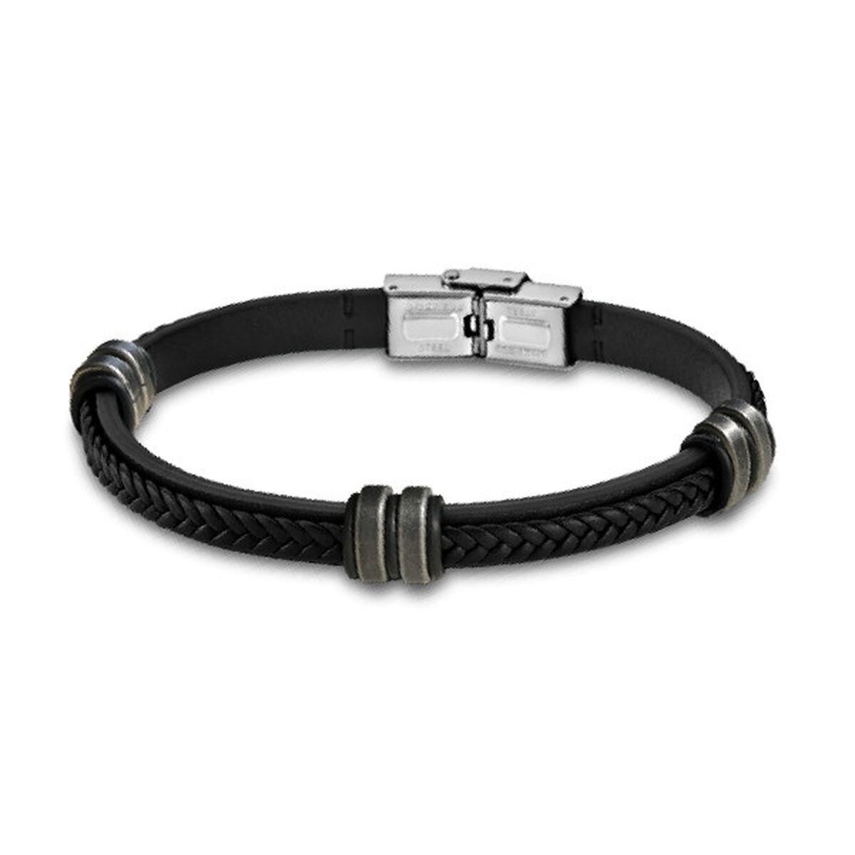 Sort Lotus Ls1829 Armbånd Til Mænd Læderlook - Lotus Armbånd  - 8430622769993