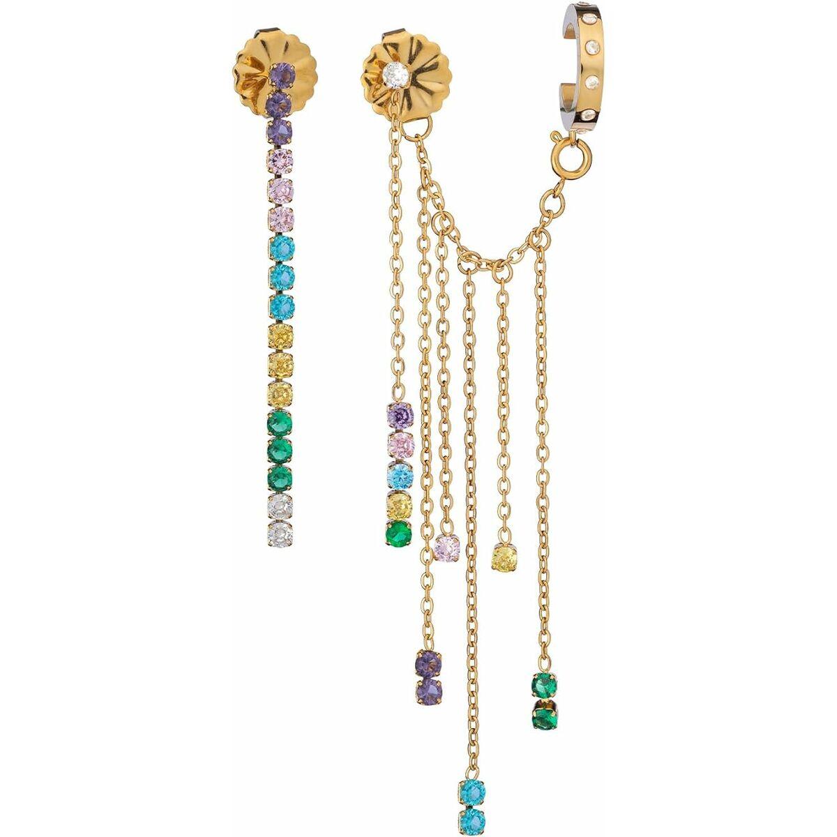 Jewels Ep004 Asymmetriske øreringe Til Kvinder Med Farvede Sten - An Jewels Øreringe  - 5600468108154