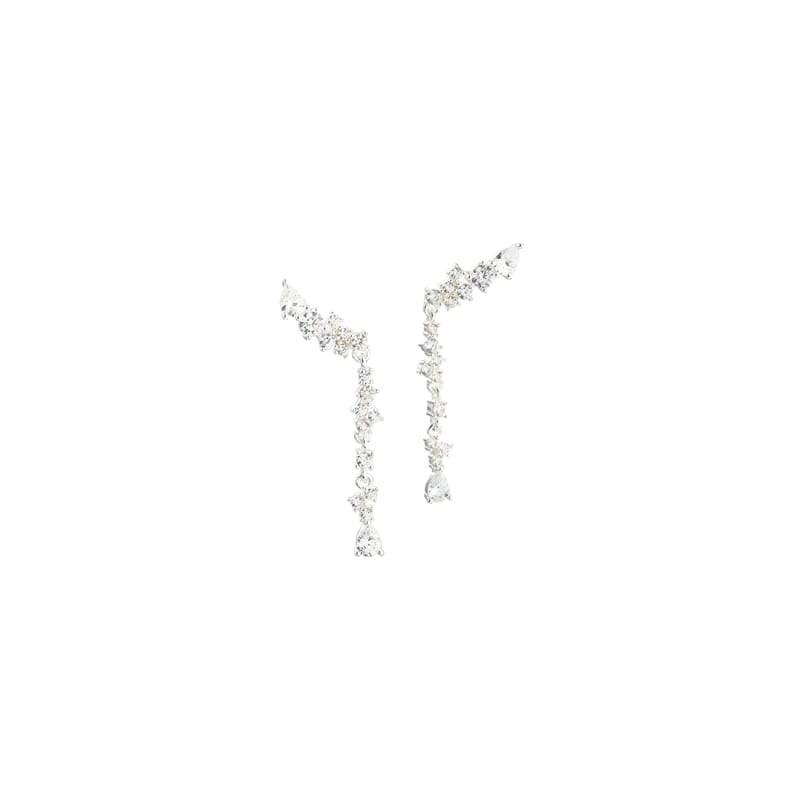 Aura Long Earstud Silver - Aqua Dulce Øreringe  - 5740013860837