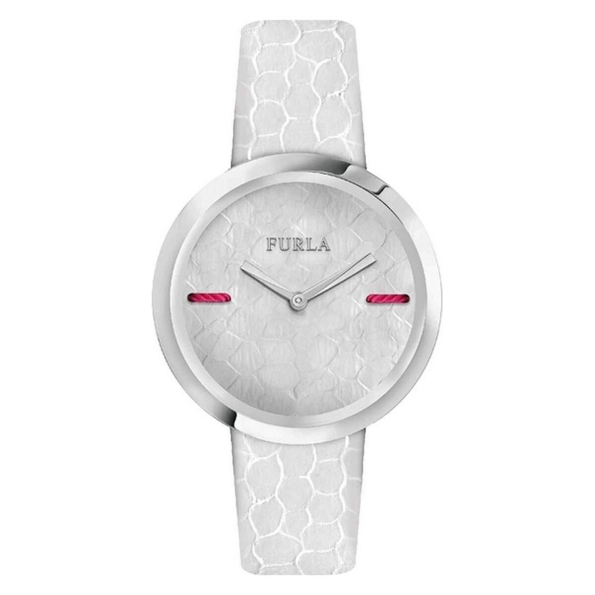 Hvid Furla Dameur R4251110504 Læderrem - Furla Armbånd  - 8033288791102