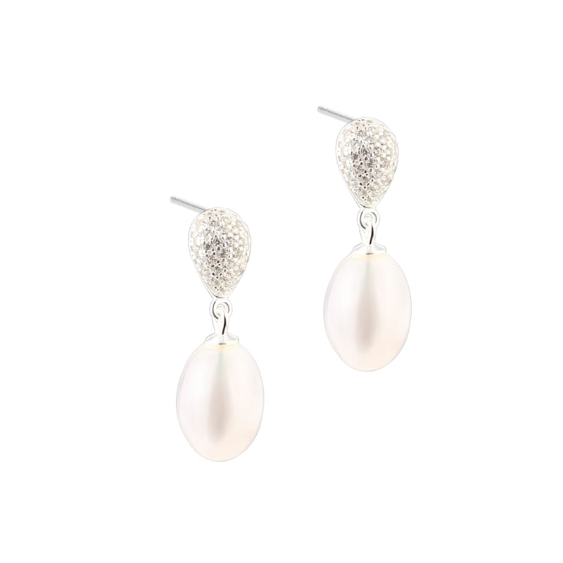 Pav Pearl Earstud Silver - Aqua Dulce Ørestikkere  - 5740013860974