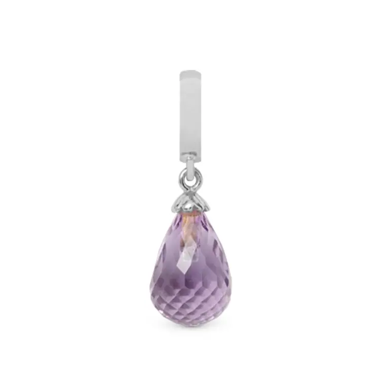 Lilla Christina Amethyst Purple Drop Hænger Charm - Christina Armbånd