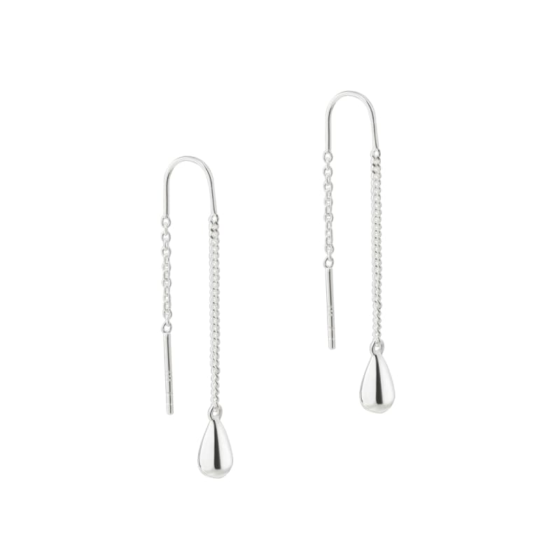 Shiny Drop Earthread Silver - Aqua Dulce Øreringe  - 5740013861711